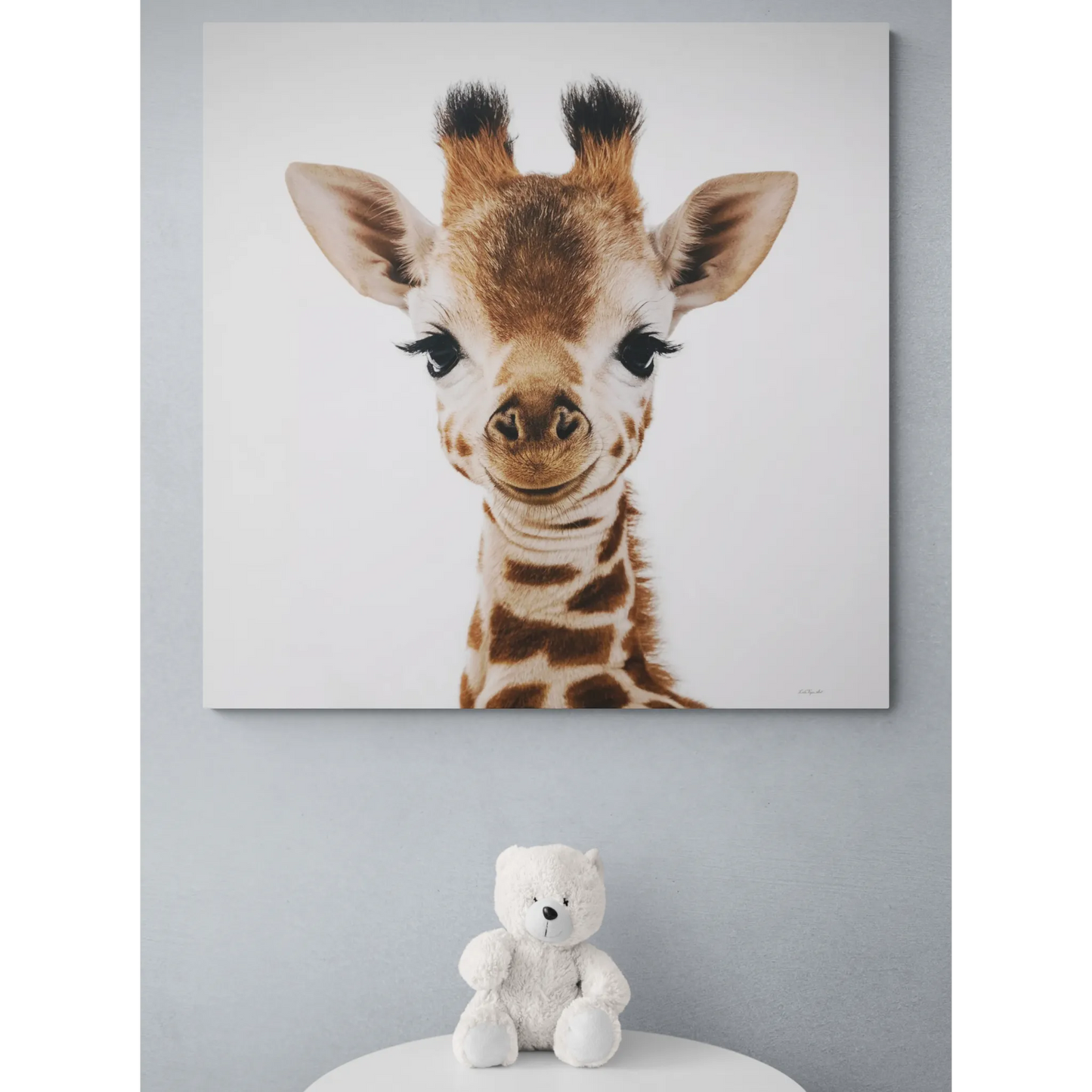 Canvas Wall Art, Giraffe Fine Art Photography Image, Animal Lover Decor, Baby Children's Room, Matte Stretched Print