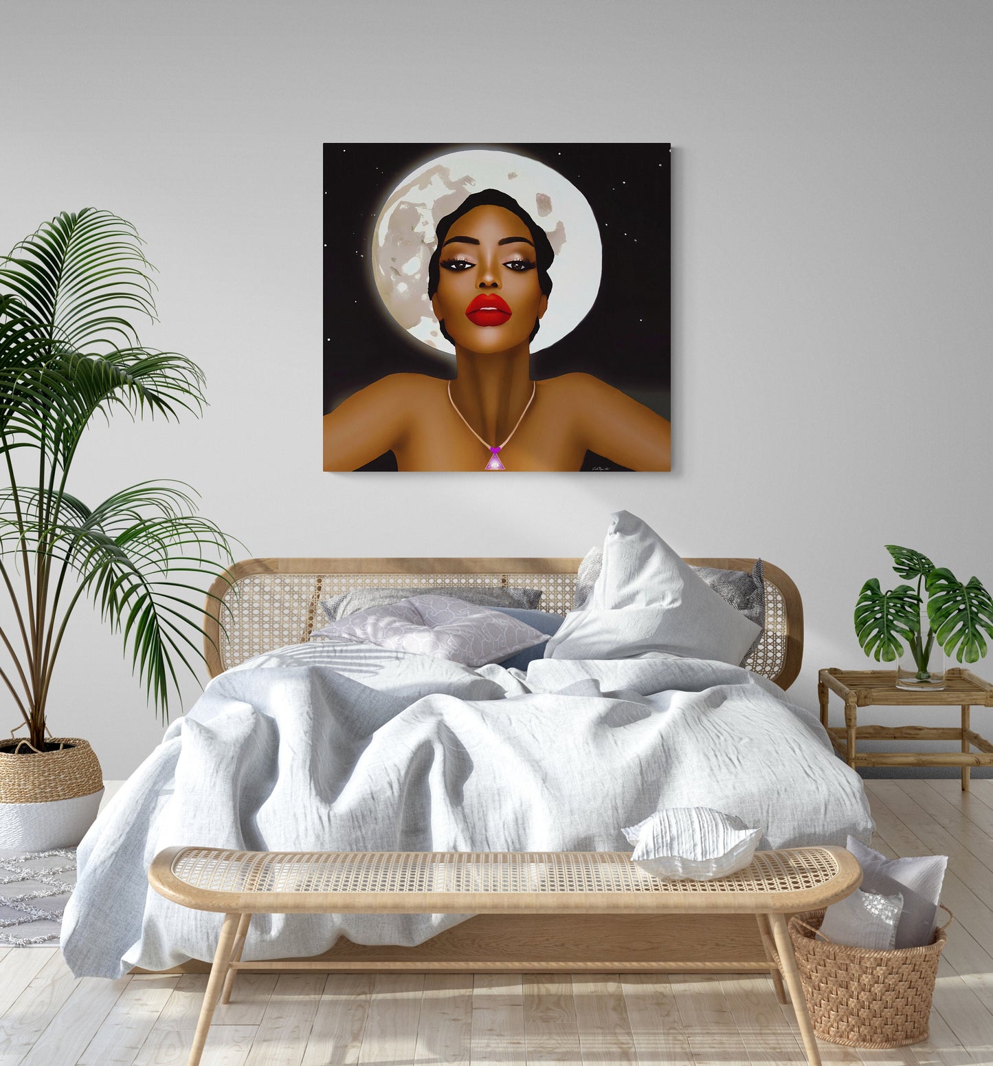 wall art, wall art canvas, wall art dcor, wall art large, wall art prints, african american wall art, wall art woman, wall art the moon