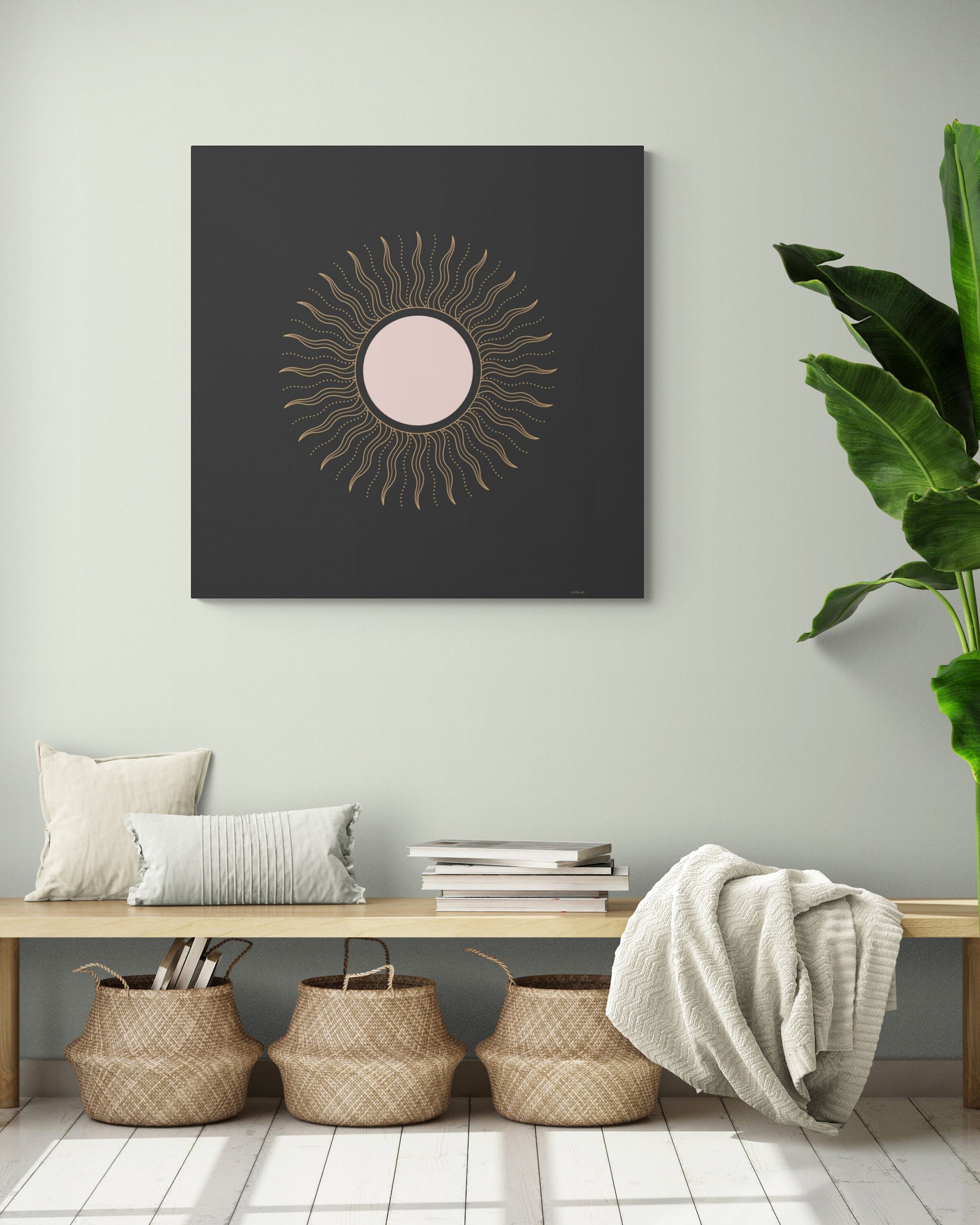 sun abstract, sun print, wall art, wall art canvas, wall art dcor, modern boho art, modern home dcor, celestial wall art, celestial art - LOLA VEGAS ART
