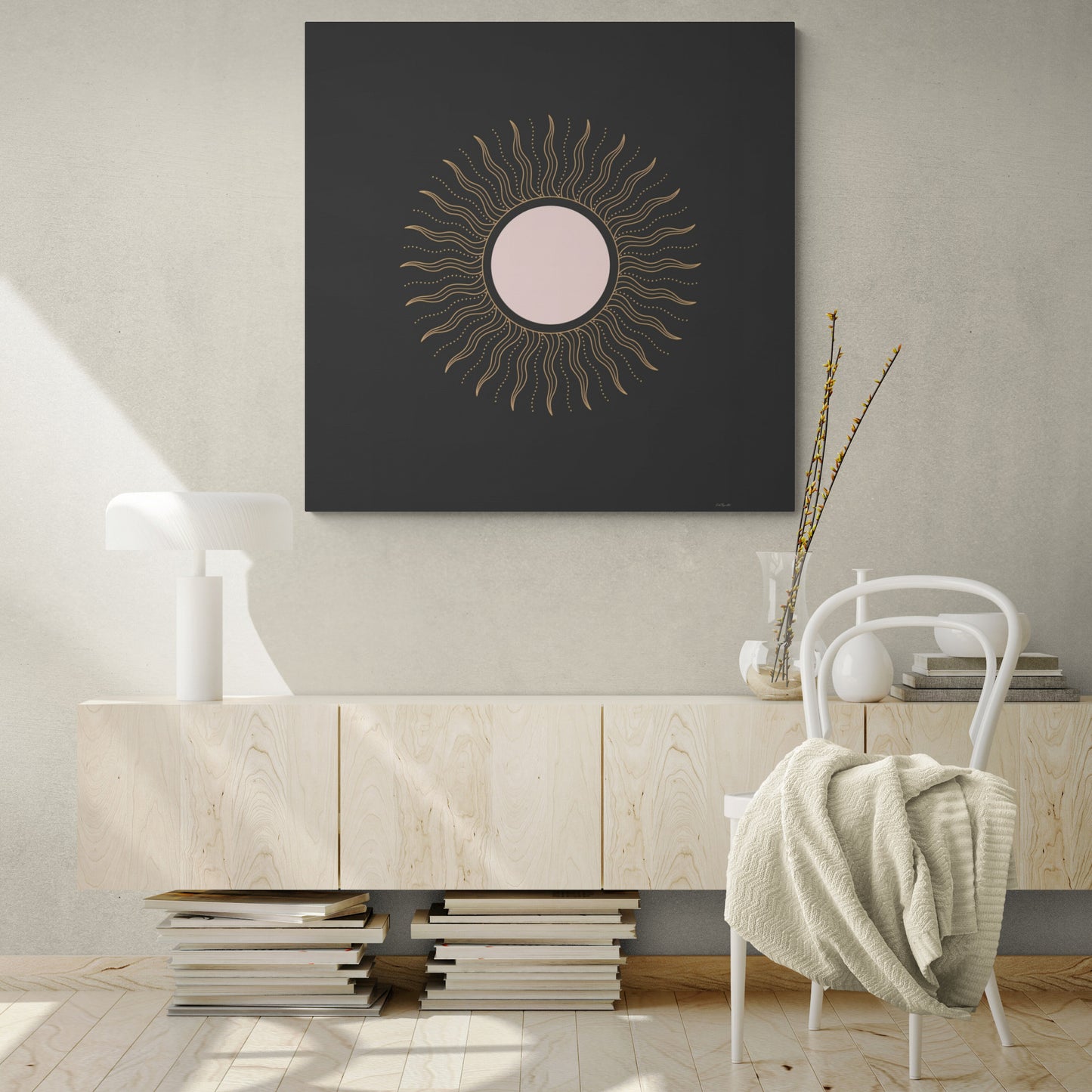 sun abstract, sun print, wall art, wall art canvas, wall art dcor, modern boho art, modern home dcor, celestial wall art, celestial art