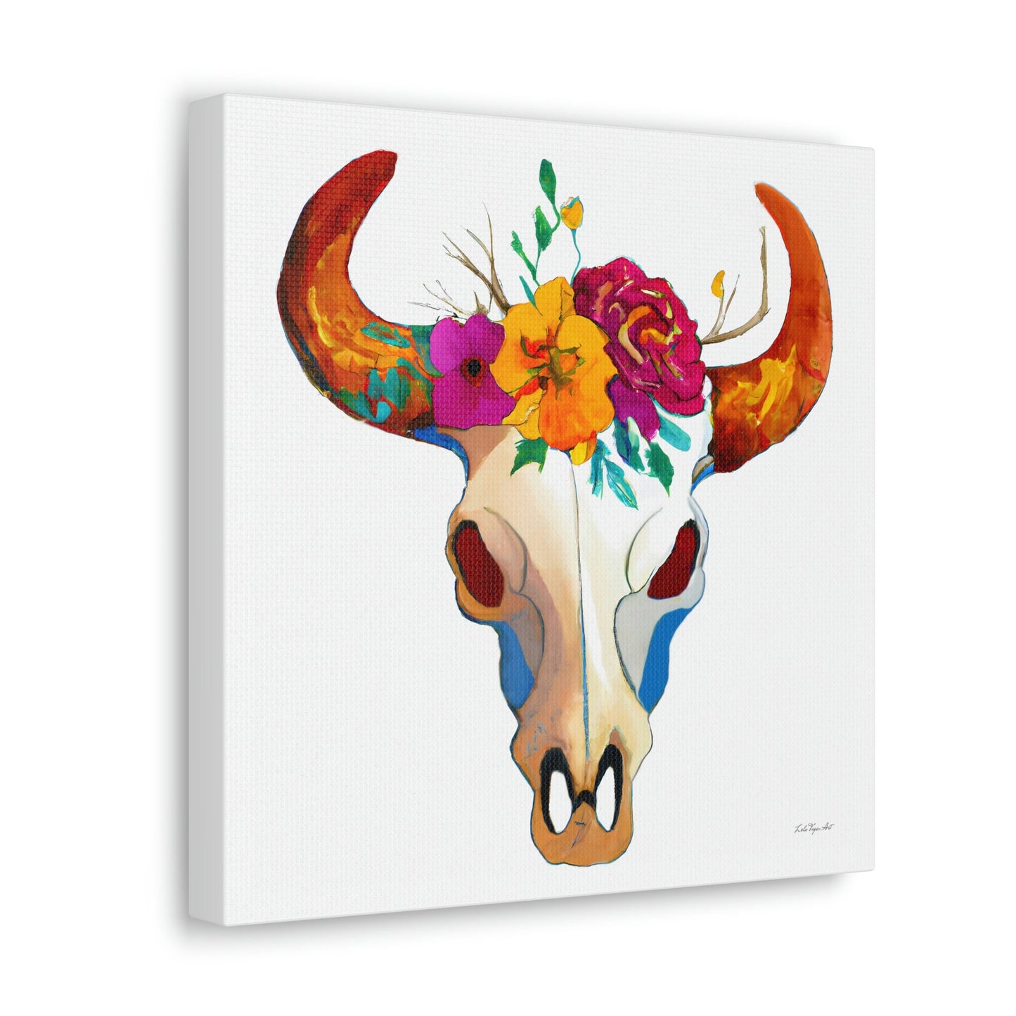 wall art, wall art canvas, wall art dcor, boho wall art, boho art prints, cow skull, boho style decor, southwestern wall art