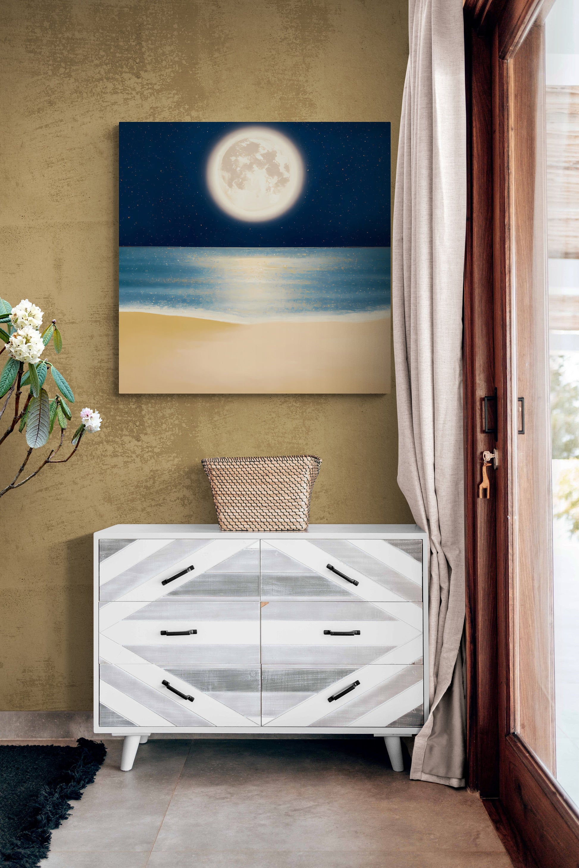 wall art canvas moon, wall art, wall art canvas, wall art dcor, wall art beach, wall art living room, wall art bedroom, wall art ocean - LOLA VEGAS ART