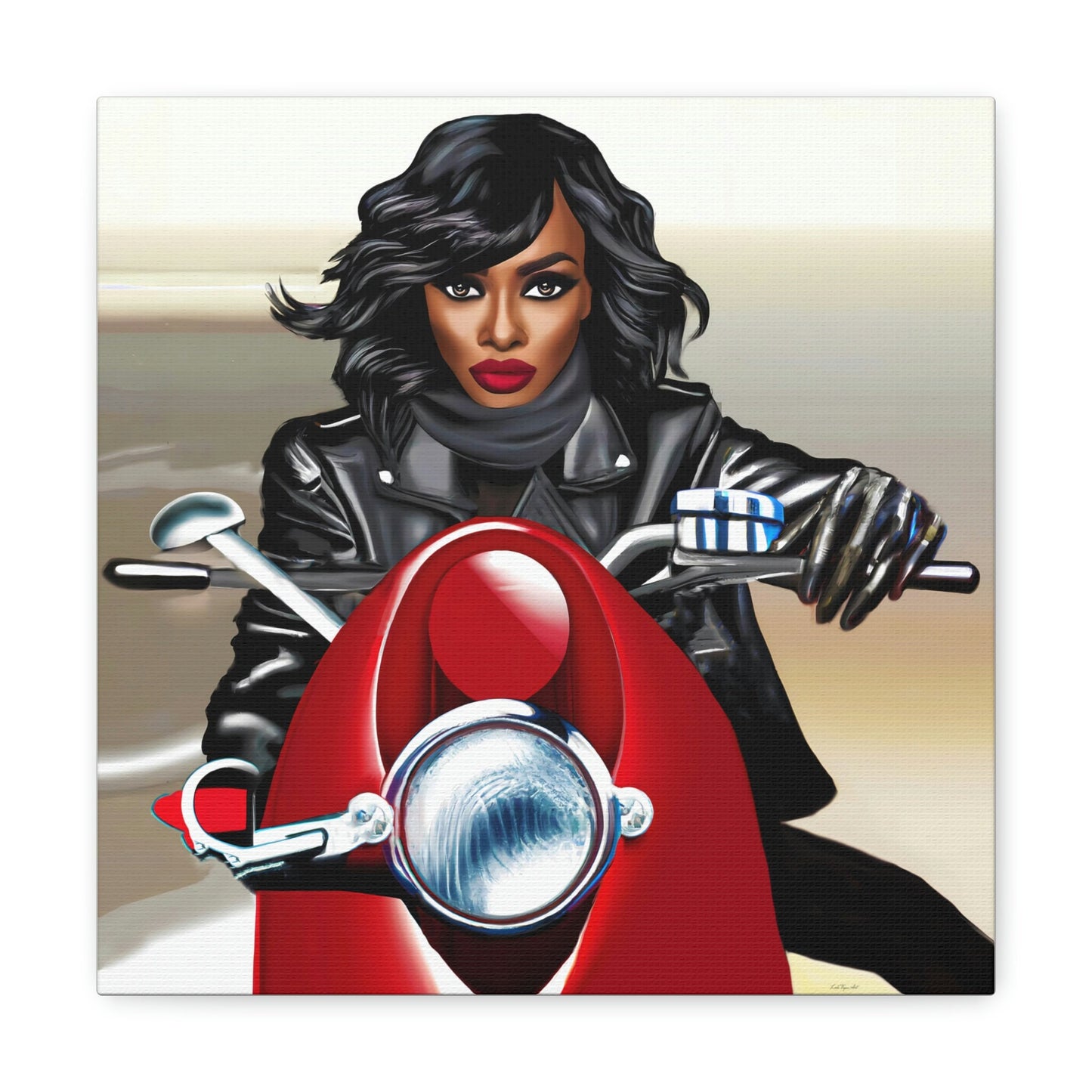 black woman art, black art, black girl magic, motorcycle art, goddess, wall art, wall art canvas, wall art dcor, woman art