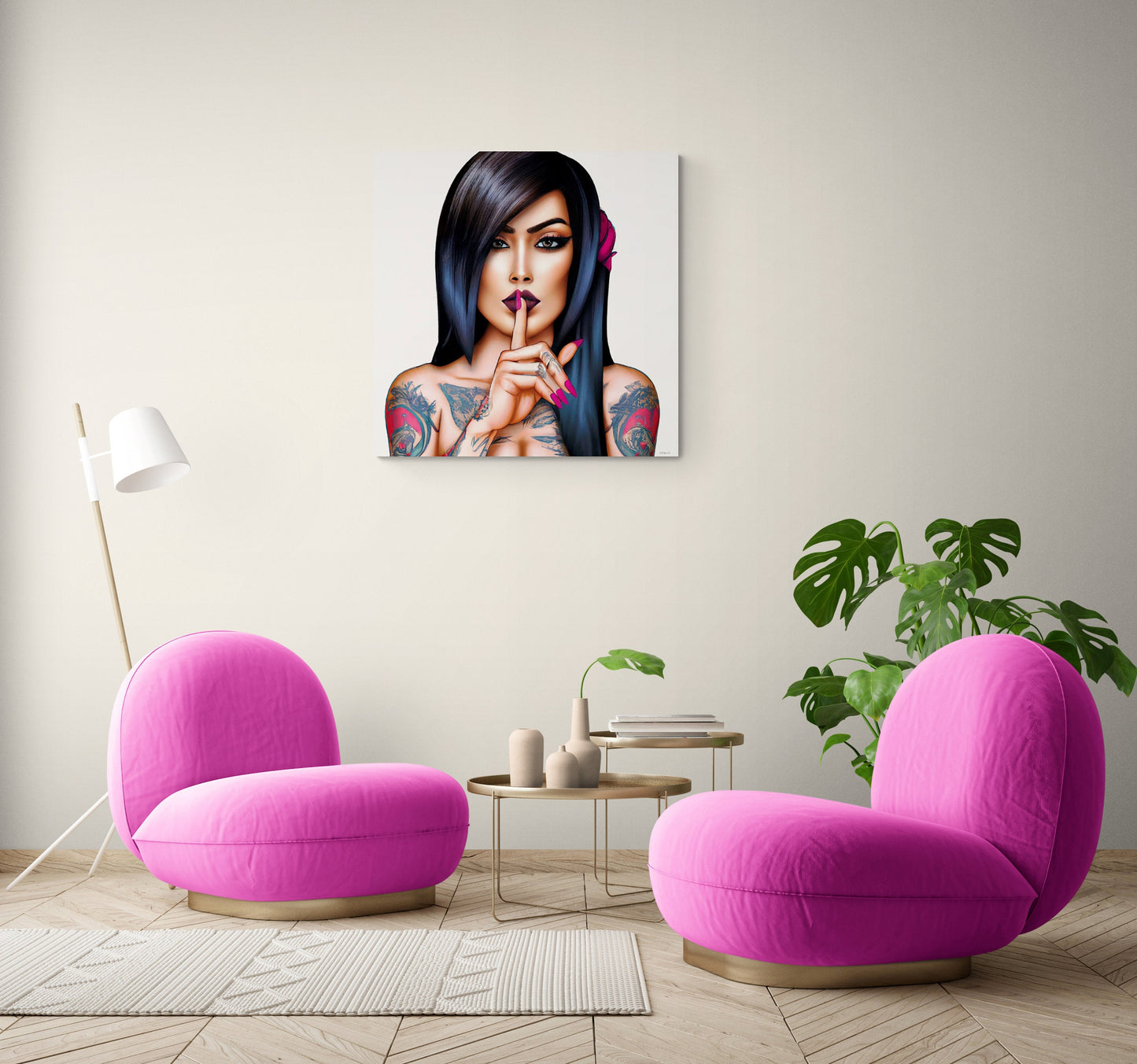 tattooed woman, tattoo, wall art, wall art canvas, wall art dcor, wall art woman, goddess, powerful woman, wall decor