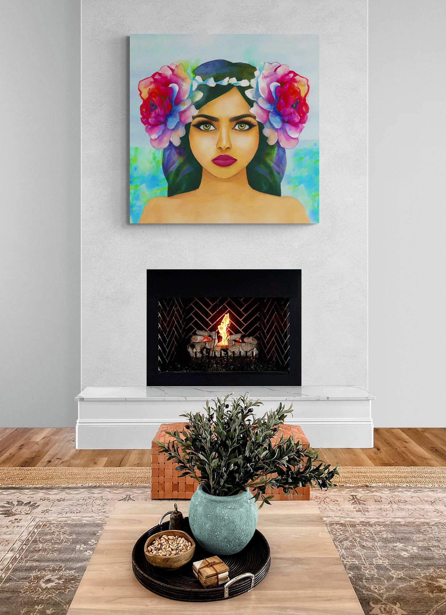 flower girl, hawaii wall art, boho wall decor, wall art, wall art canvas, wall art dcor, wall art woman