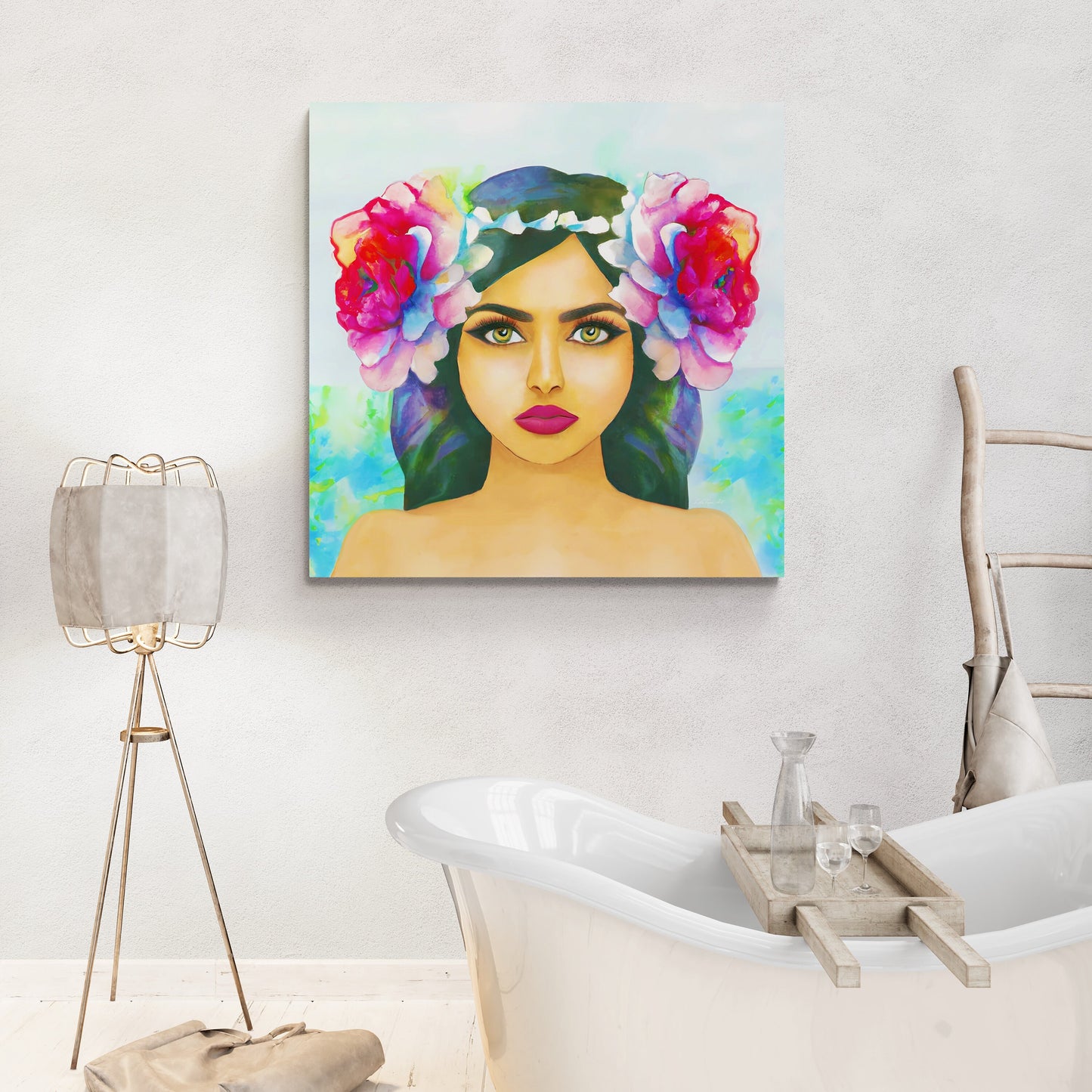 flower girl, hawaii wall art, boho wall decor, wall art, wall art canvas, wall art dcor, wall art woman