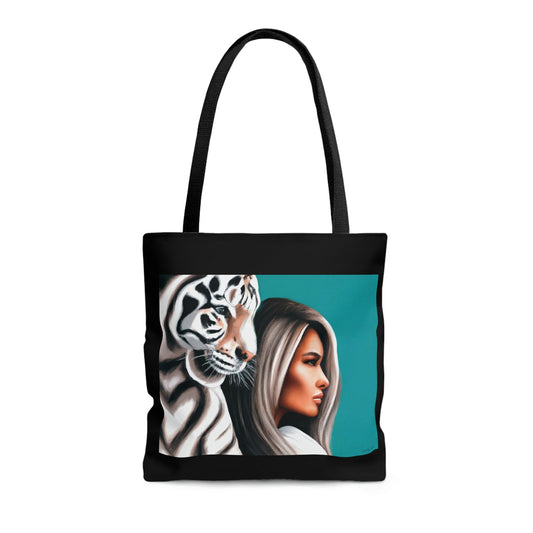 tiger,  bag, canvas bag, tote bag, gifts for women, canvas shopper, oversized canvas bag, reusable bag, shopping bag, tote bag for women - LOLA VEGAS ART