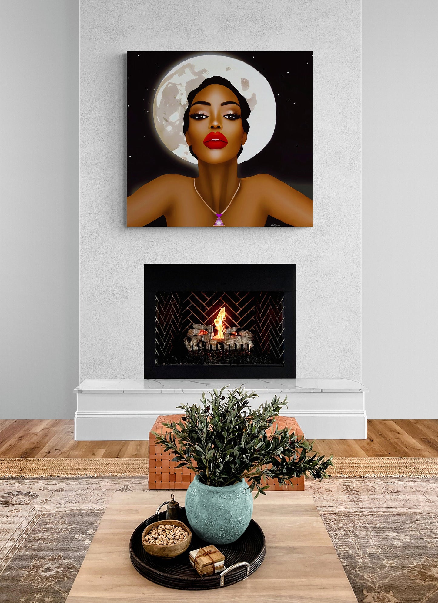 wall art, wall art canvas, wall art dcor, wall art large, wall art prints, african american wall art, wall art woman, wall art the moon