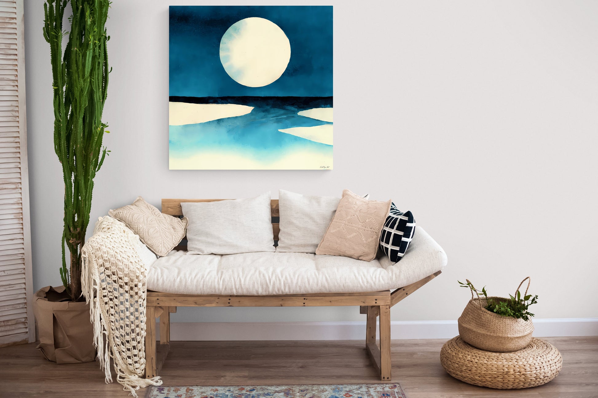 wall art, wall art canvas, wall art dcor, wall art canvas moon, wall art beach, wall art living room, wall art bedroom, wall art ocean - LOLA VEGAS ART