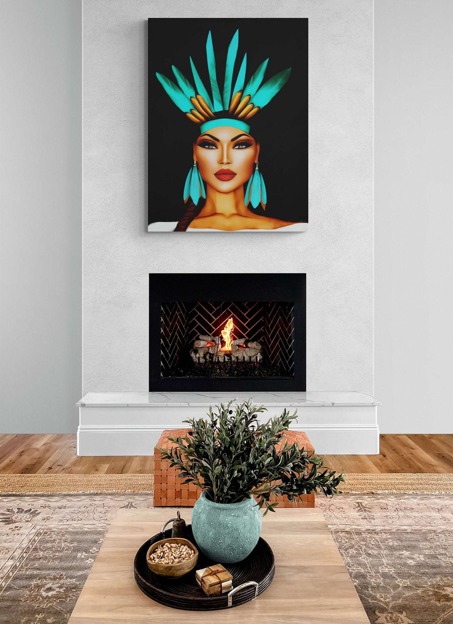 native american, woman, wall art, wall art canvas, wall art dcor, room wall dcor, unique art, woman decor, southwestern