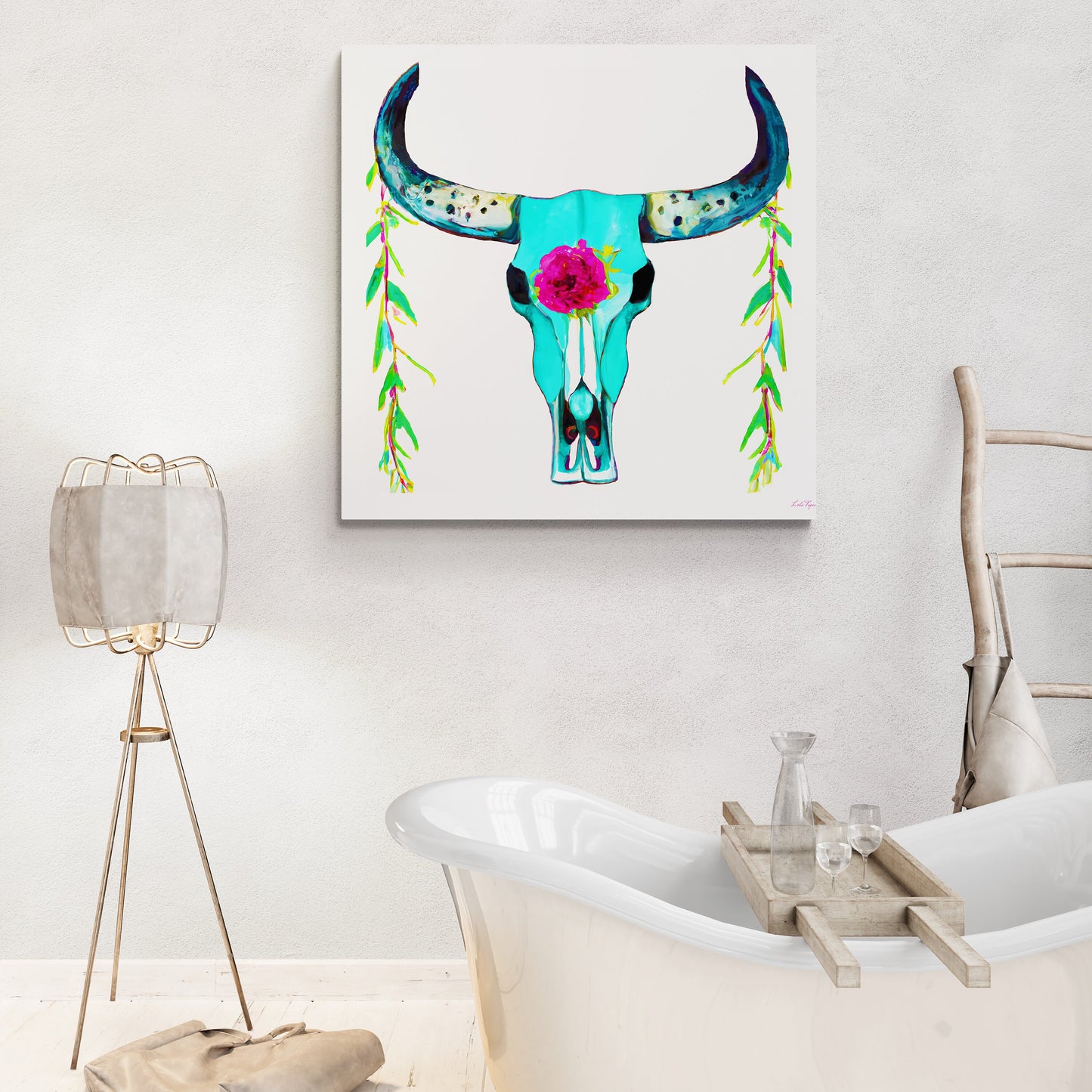 boho art prints, cow skull, wall art, wall art canvas, wall art dcor, boho wall art,  boho style decor, southwestern wall art