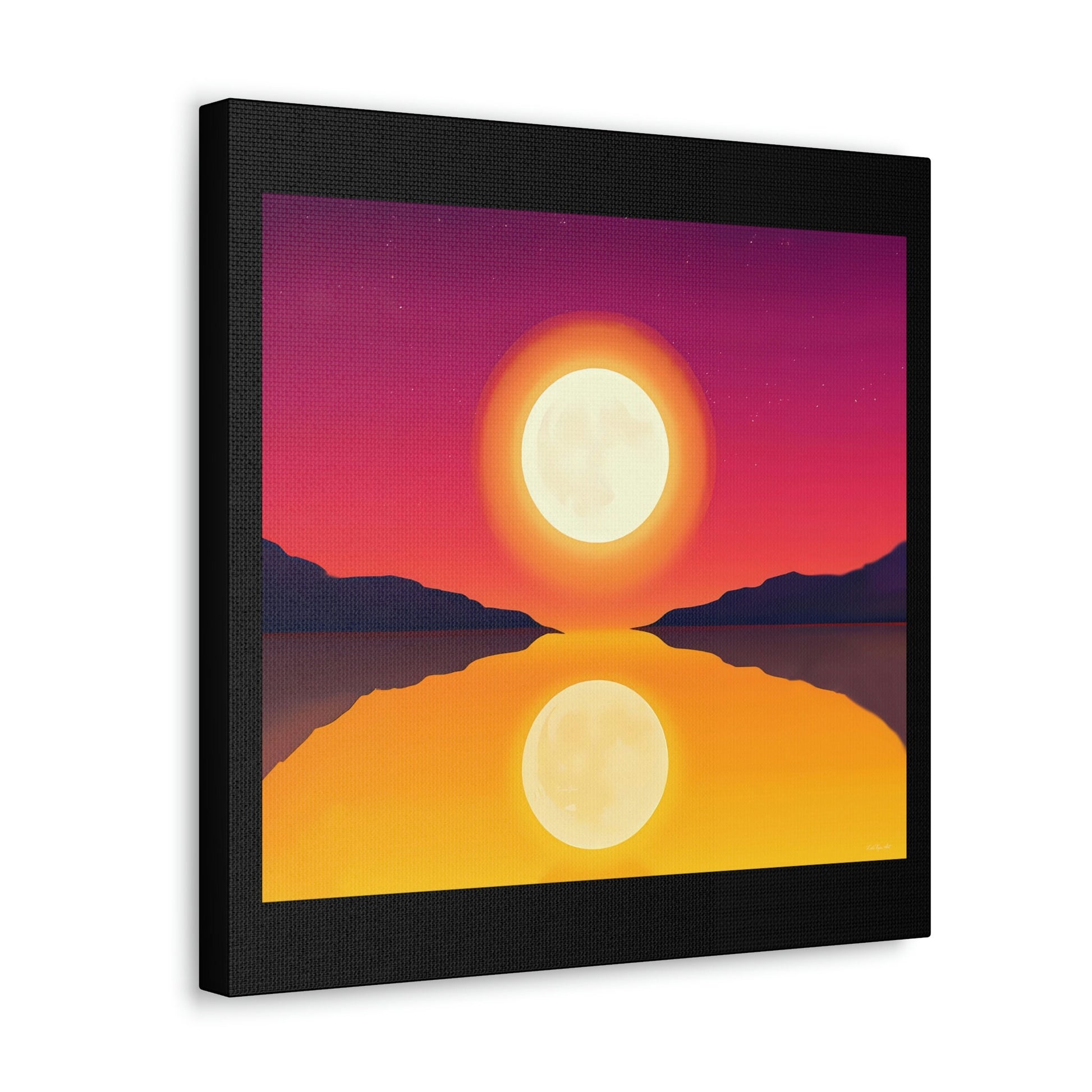 wall art canvas moon, wall art, wall art canvas, wall art dcor, moon wall art, landscape wall art, night wall art - LOLA VEGAS ART