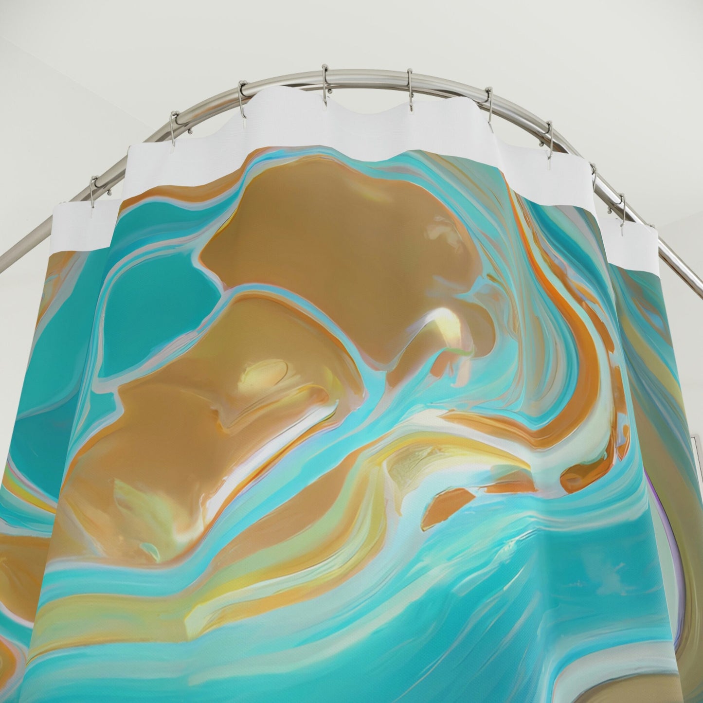 abstract, turquoise, shower curtain, home accessories, bathroom dcor, bathroom, home dcor, housewarming gift, shower room decor