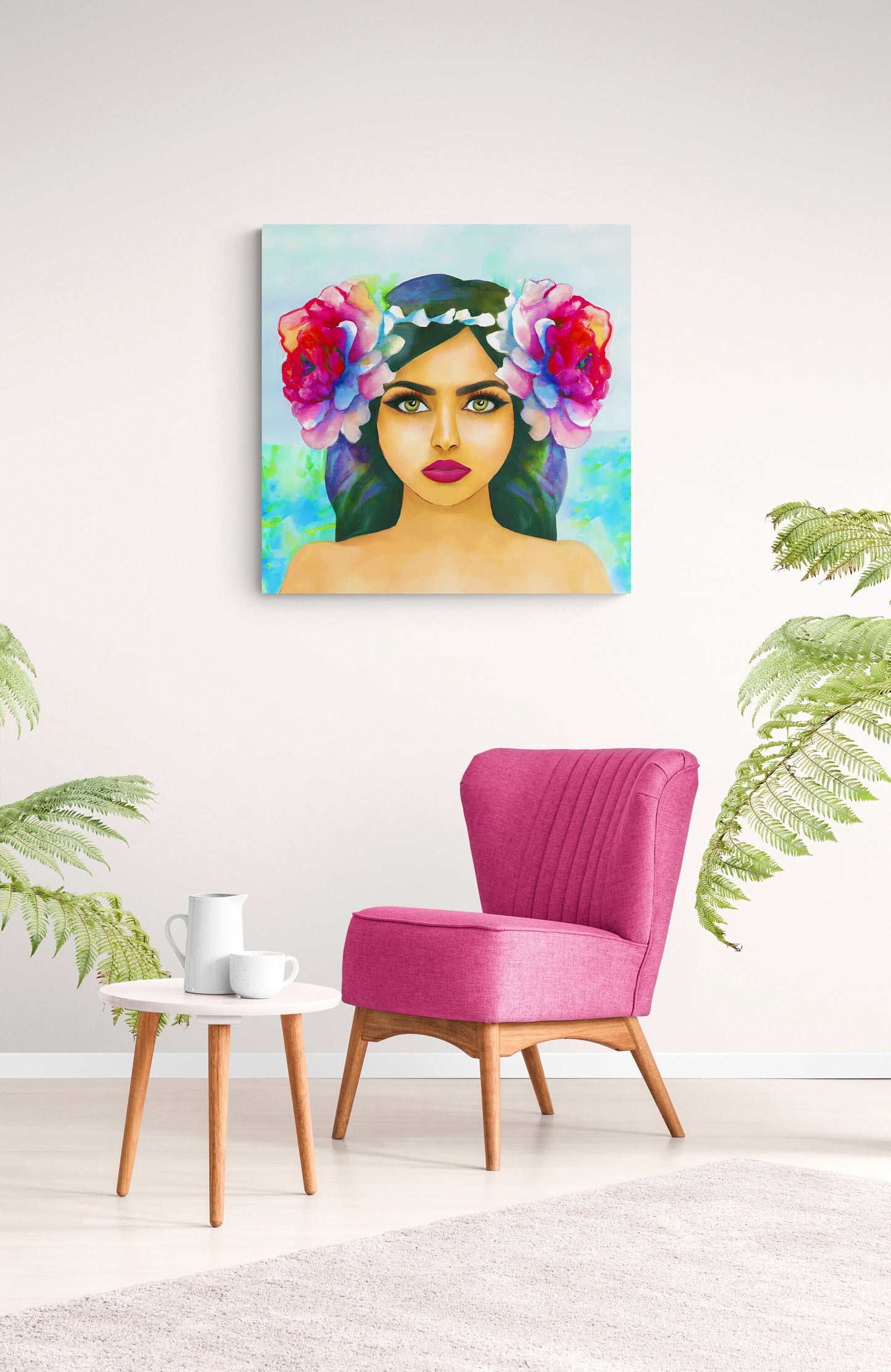 flower girl, hawaii wall art, boho wall decor, wall art, wall art canvas, wall art dcor, wall art woman