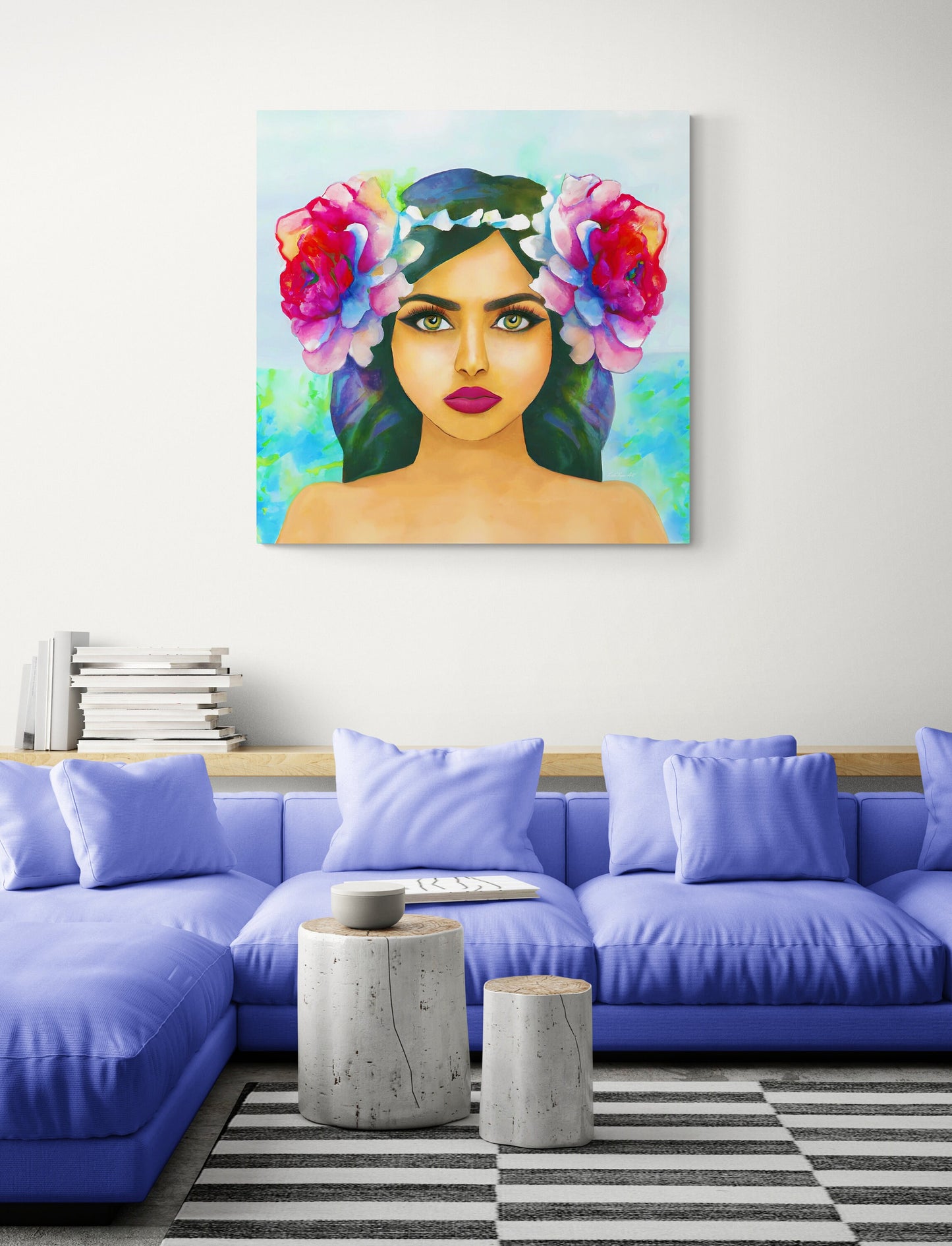 flower girl, hawaii wall art, boho wall decor, wall art, wall art canvas, wall art dcor, wall art woman