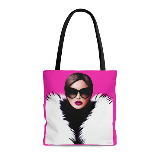 pink, glamour, canvas bag, tote bag, gifts for women, canvas shopper, oversized canvas bag, reusable bag, shopping bag, tote bag for women - LOLA VEGAS ART