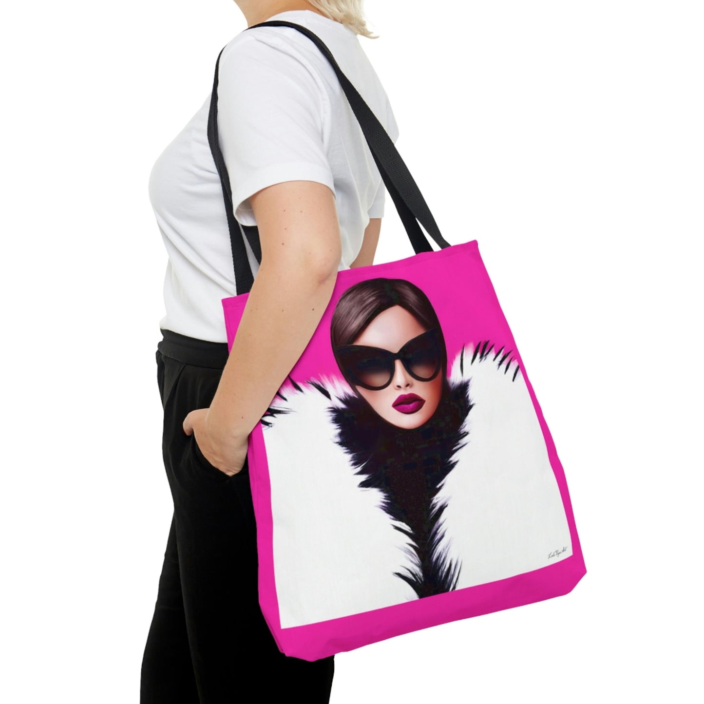 pink, glamour, canvas bag, tote bag, gifts for women, canvas shopper, oversized canvas bag, reusable bag, shopping bag, tote bag for women