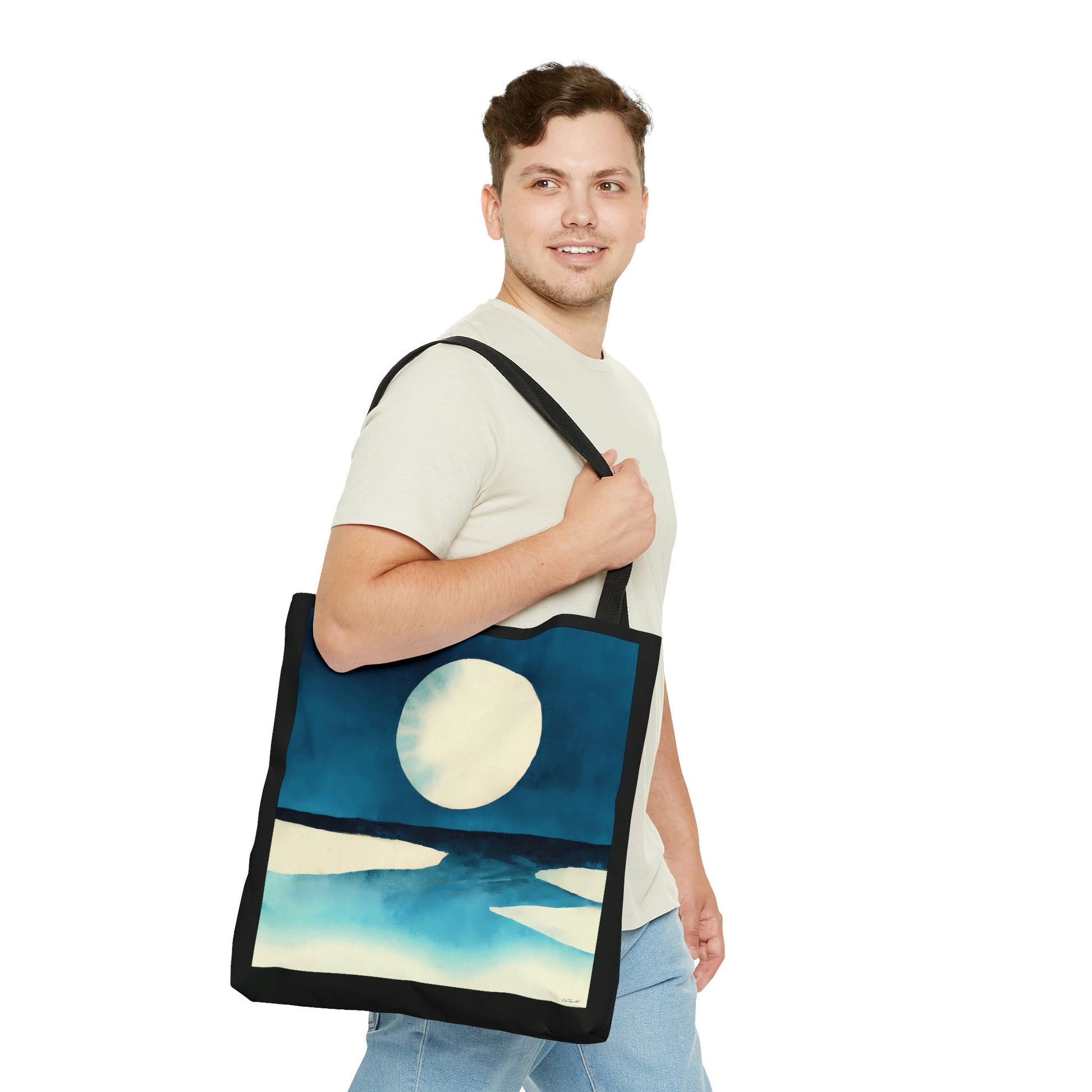 moon, bag, canvas bag, tote bag, gifts for women, canvas shopper, oversized canvas bag, reusable bag, shopping bag, tote bag for women - LOLA VEGAS ART