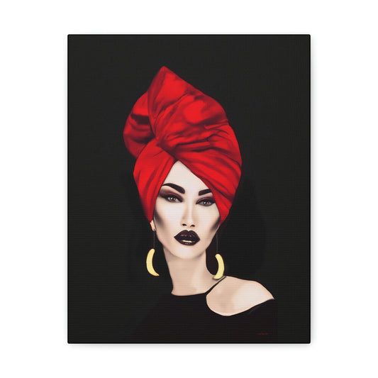 mystical woman, wall art woman, wall art, wall art canvas, wall art dcor, wall art prints, woman decor, head wrap - LOLA VEGAS ART