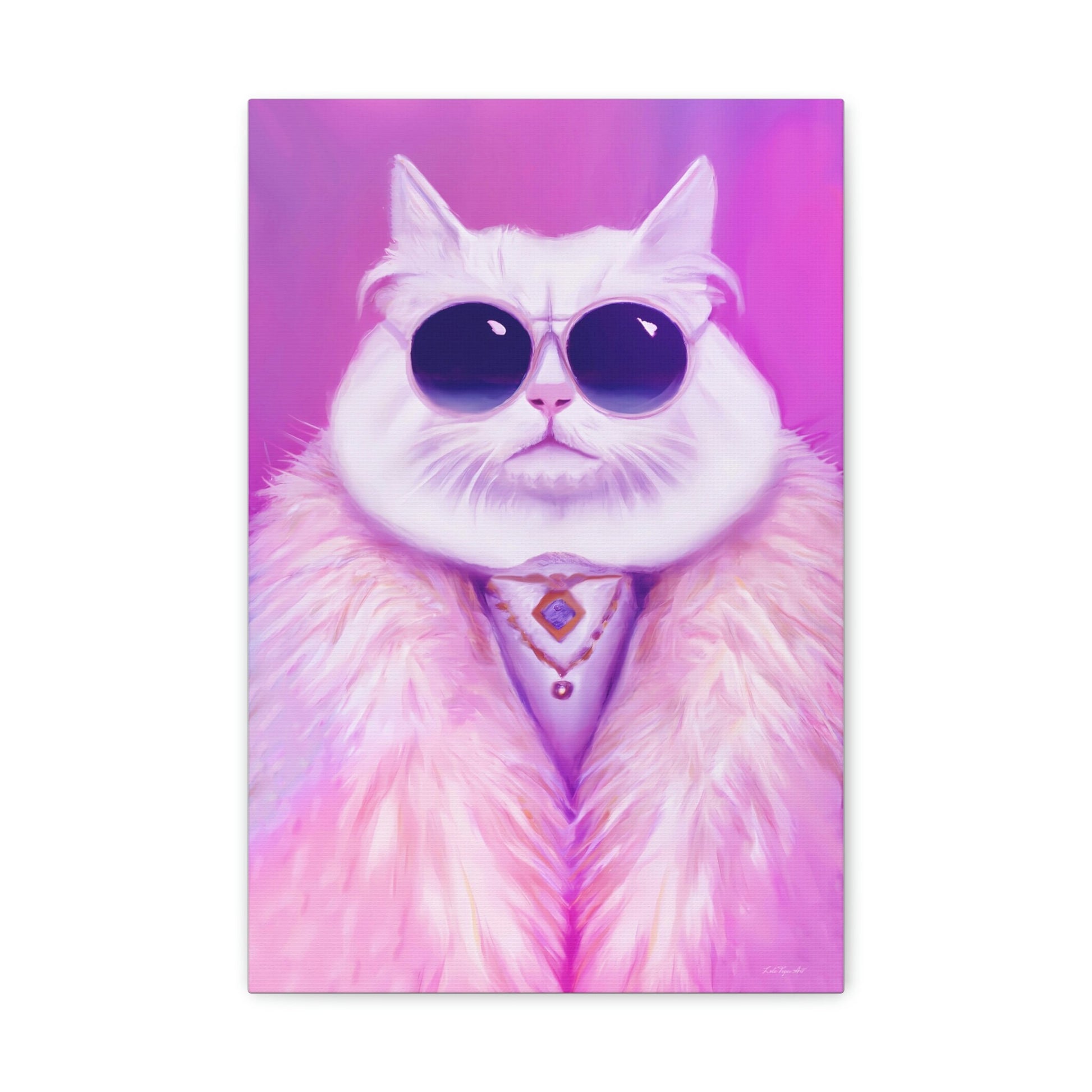 cat, sunglasses, feline, wall art, wall art canvas, wall art dcor, room wall dcor, unique art, animal art, quirky wall art - LOLA VEGAS ART