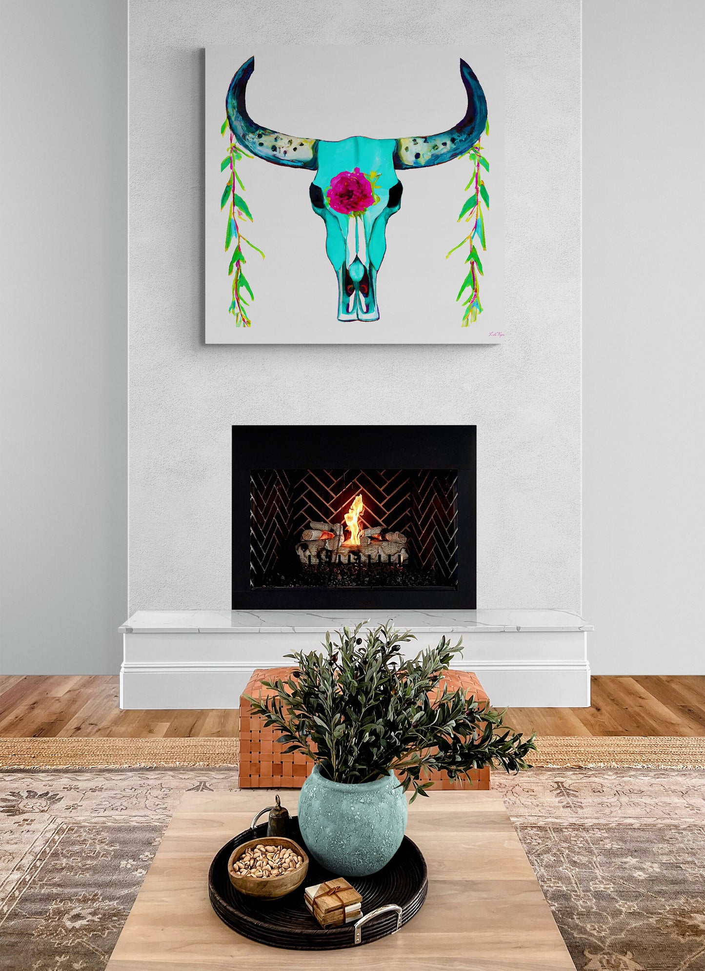 boho art prints, cow skull, wall art, wall art canvas, wall art dcor, boho wall art,  boho style decor, southwestern wall art