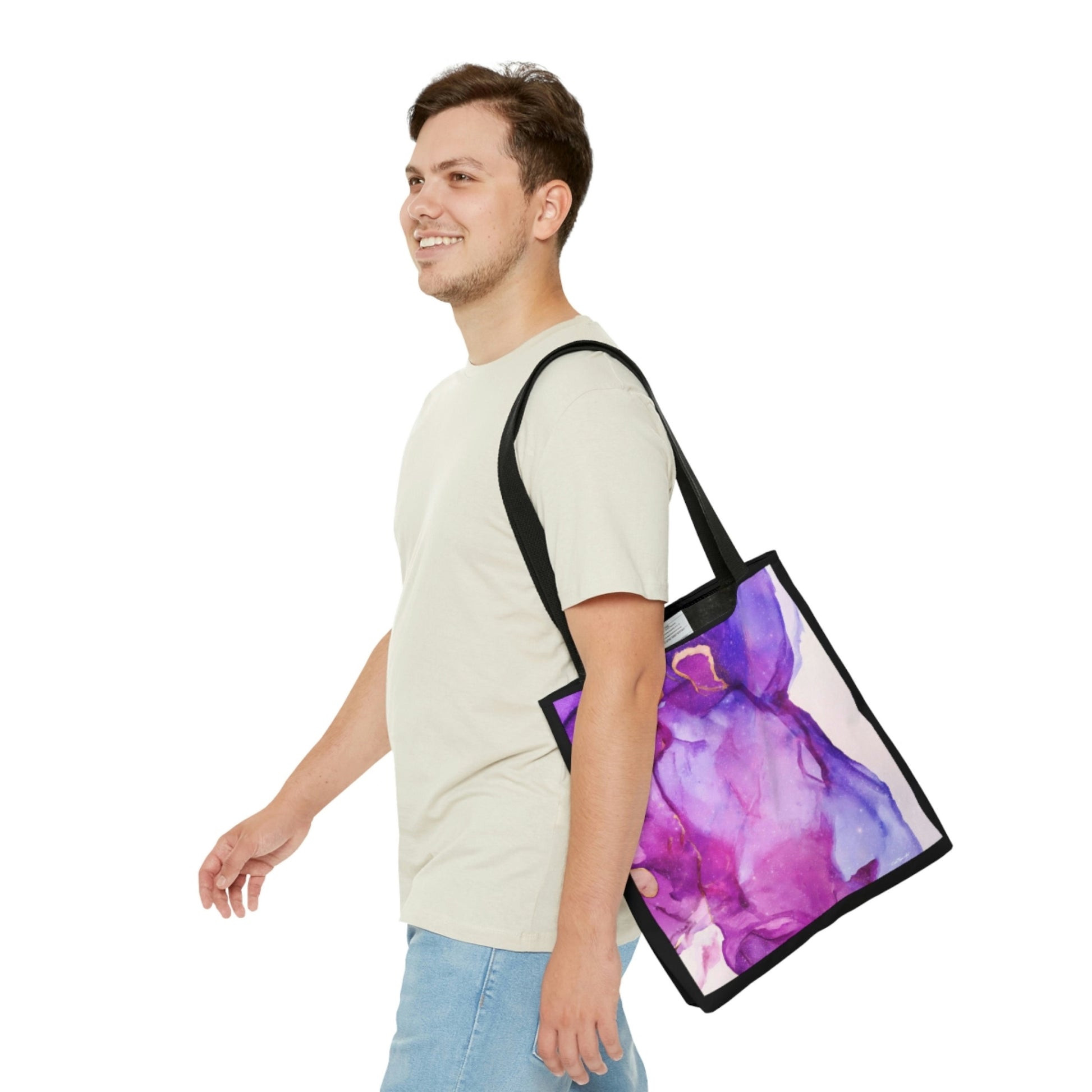 purple, magenta, bag, canvas bag, tote bag, gifts for women, canvas shopper, reusable bag, shopping bag, tote bag for women - LOLA VEGAS ART