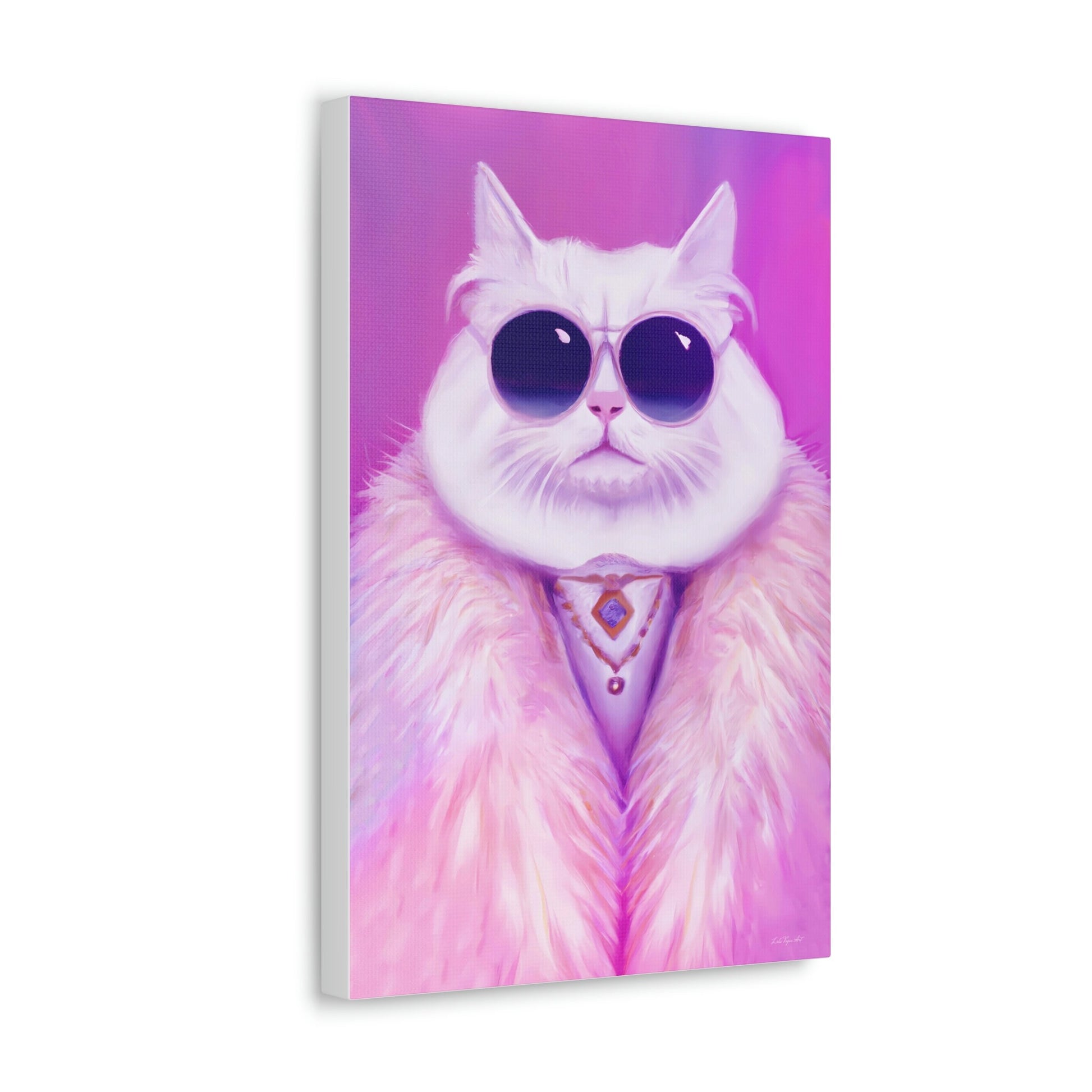 cat, sunglasses, feline, wall art, wall art canvas, wall art dcor, room wall dcor, unique art, animal art, quirky wall art - LOLA VEGAS ART