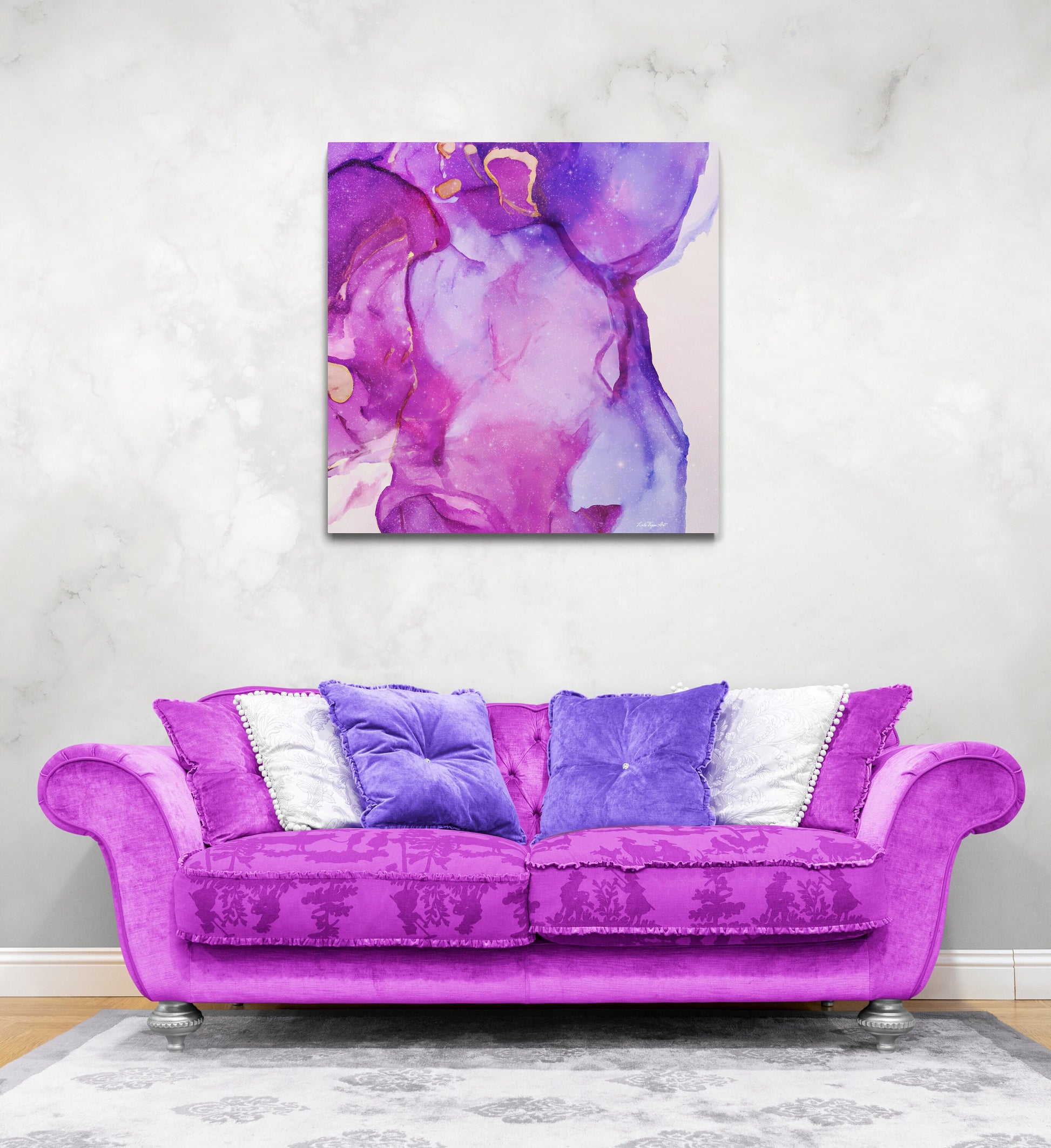 purple, magenta, abstract wall print, modern wall art, abstract art, wall art, wall art canvas, wall art décor, calming wall art - LOLA VEGAS ART