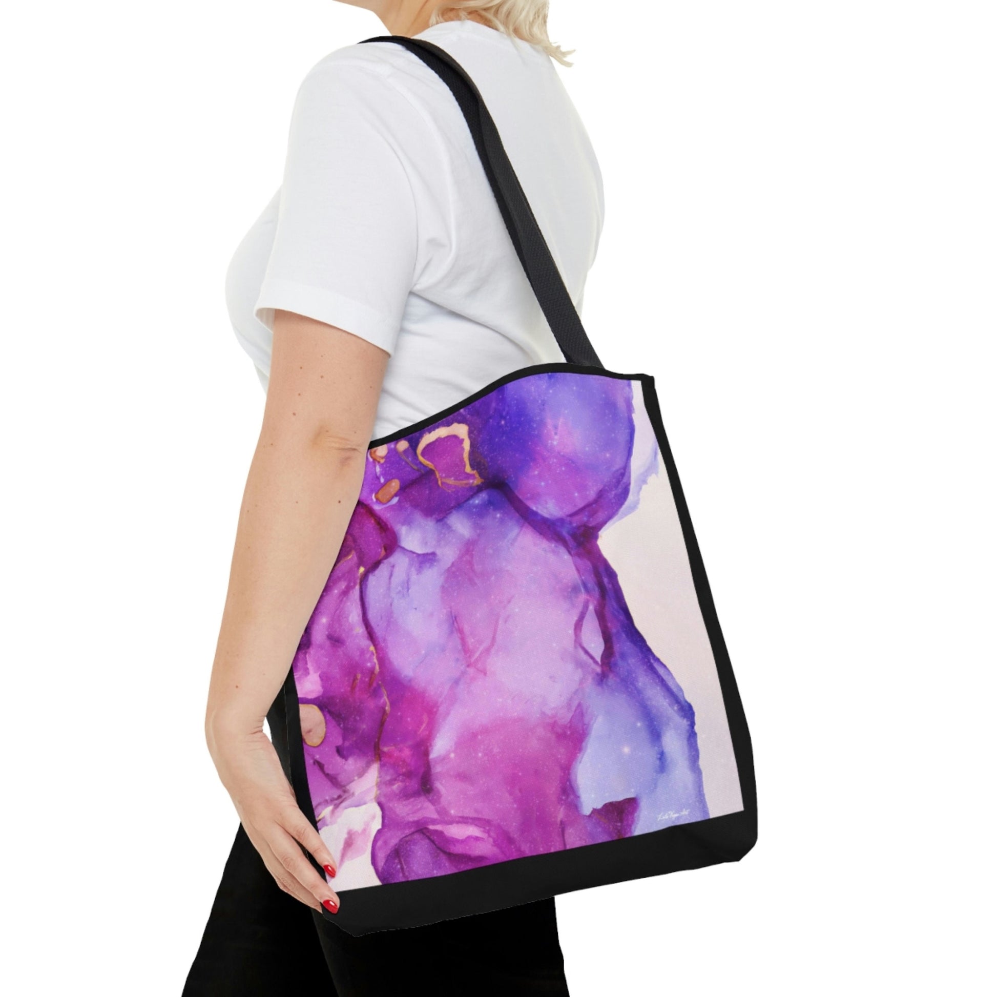 purple, magenta, bag, canvas bag, tote bag, gifts for women, canvas shopper, reusable bag, shopping bag, tote bag for women - LOLA VEGAS ART