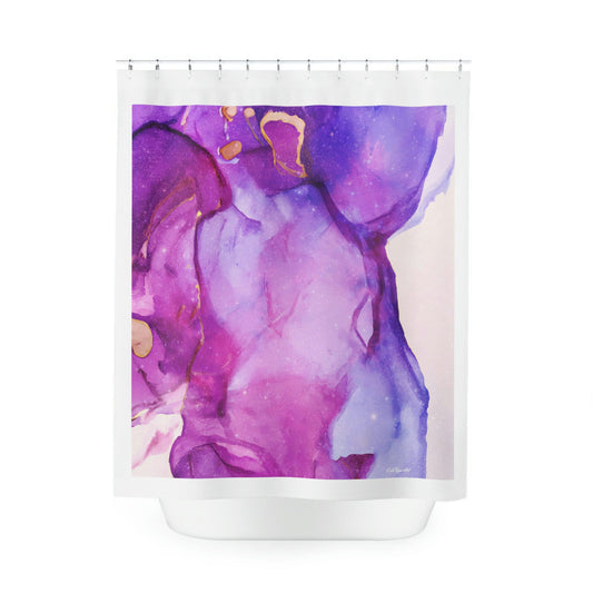 purple, magenta, shower curtain, home accessories, bathroom décor, bathroom, home décor, housewarming gift, shower room decor - LOLA VEGAS ART