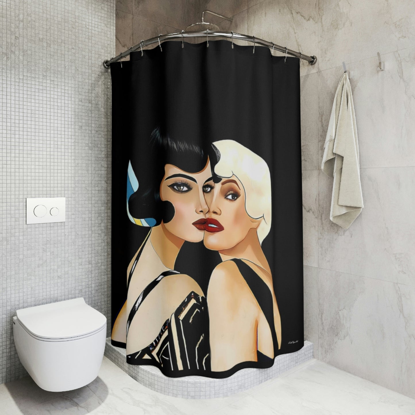 art deco,  shower curtain, home accessories, bathroom decor, bathroom, home decor, housewarming gift, shower room decor