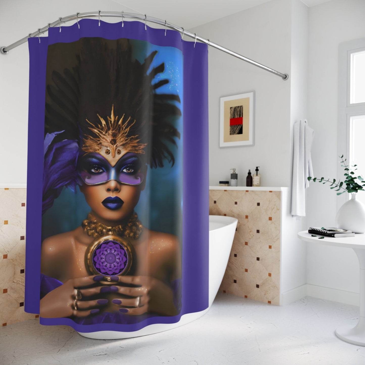 black woman, black girl magic, shower curtain, home accessories, bathroom dcor, bathroom, home dcor, housewarming gift, shower room deco