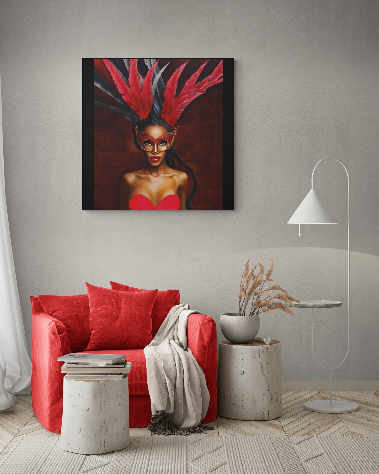 black woman, goddess, wall art, wall art canvas, wall art dcor, wall art woman, mardi gras, african american, black girl magic, urban