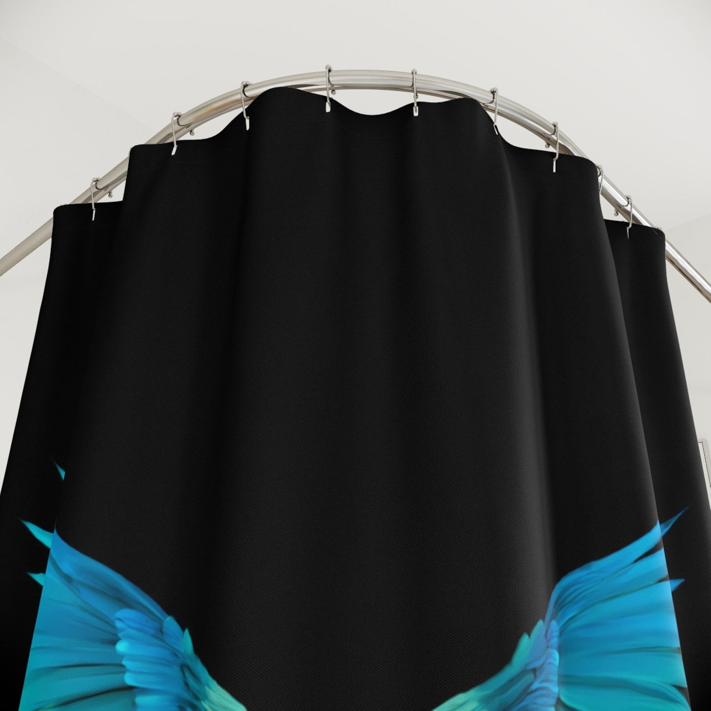 angel wings, turquoise, shower curtain, home accessories, bathroom dcor, bathroom, home dcor, housewarming gift, shower room decor