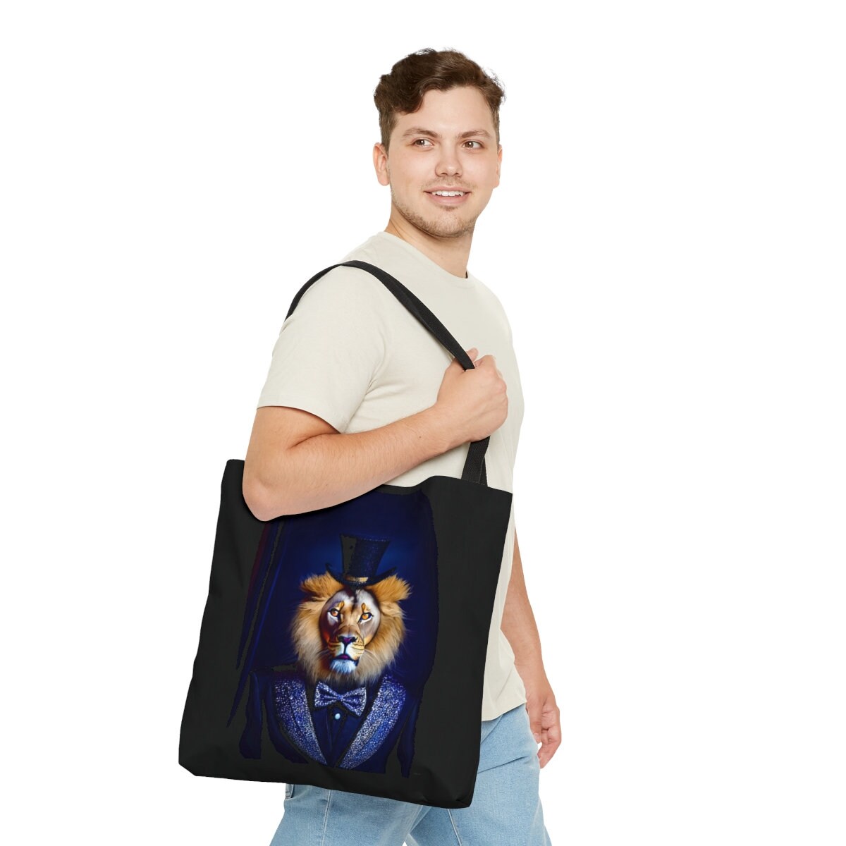 lion print, big cat art, animal, bag, canvas bag, tote bag, gifts for women, canvas shopper,  reusable bag, shopping bag, tote bag for women