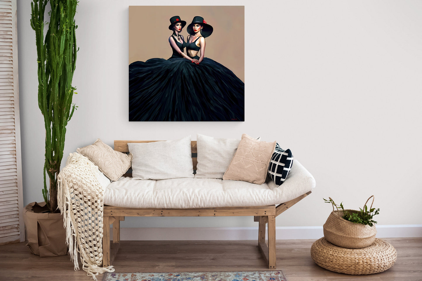 latina, fashion art,  wall art, wall art canvas, wall art decor, hats, wall art women, woman decor, feminine wall art,