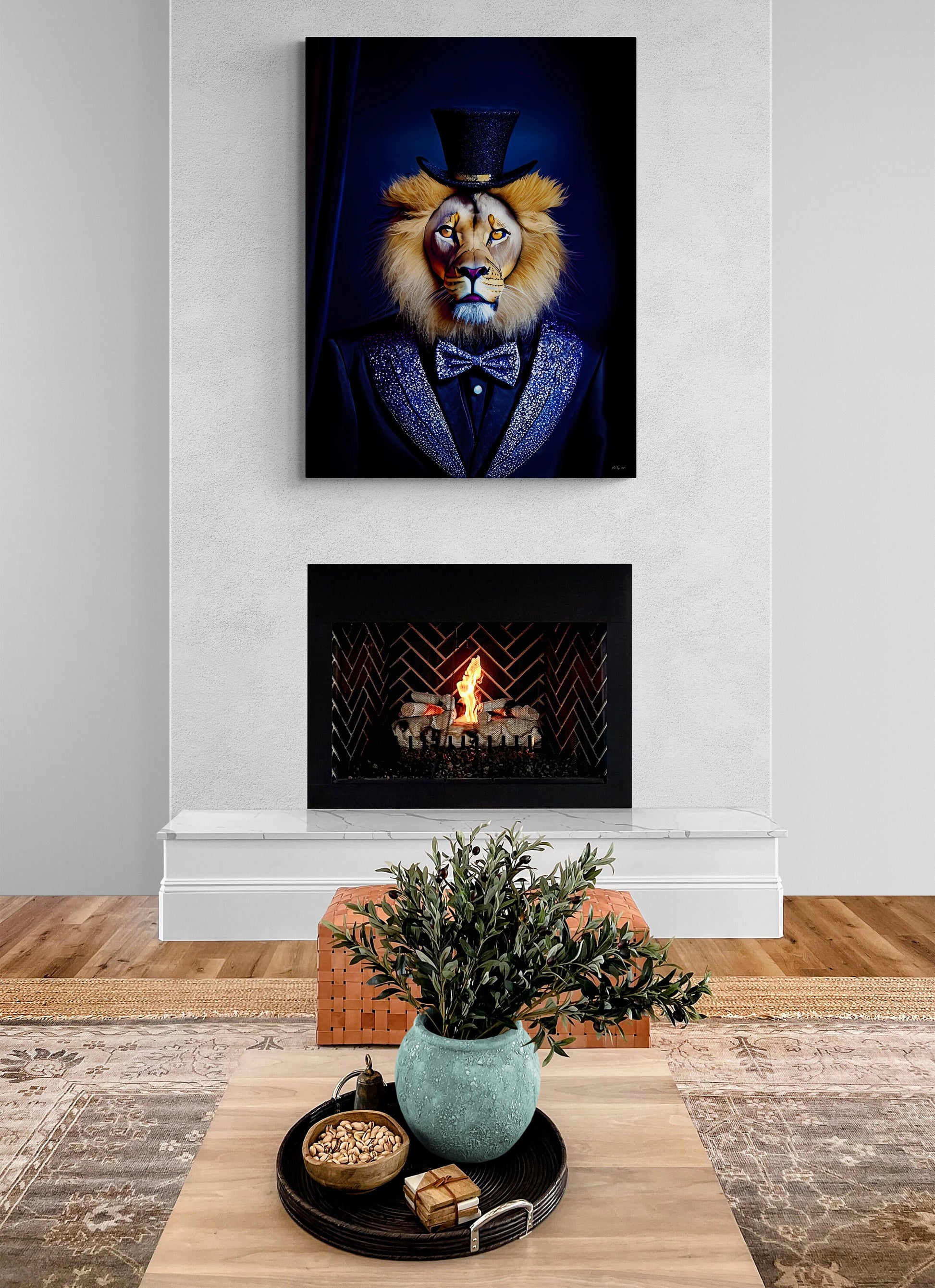lion print big cat art, animal, wall art, wall art canvas, wall art dcor, cat prints, unique art, eclectic art, lion gift, ready to hang - LOLA VEGAS ART