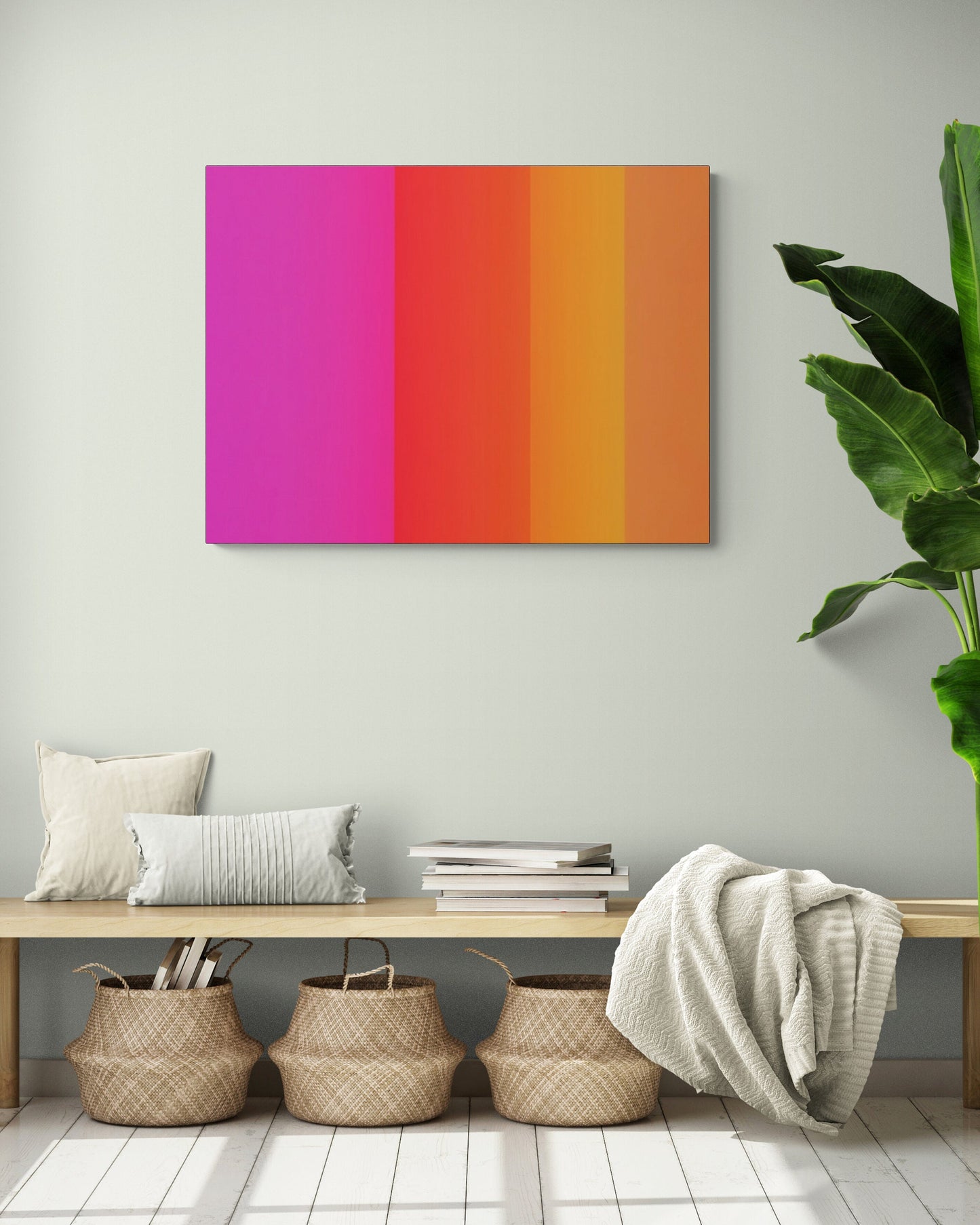 abstract pink orange prism, wall art, wall art canvas, wall art dcor, room wall dcor, unique art, contemporary art, modern wall art,