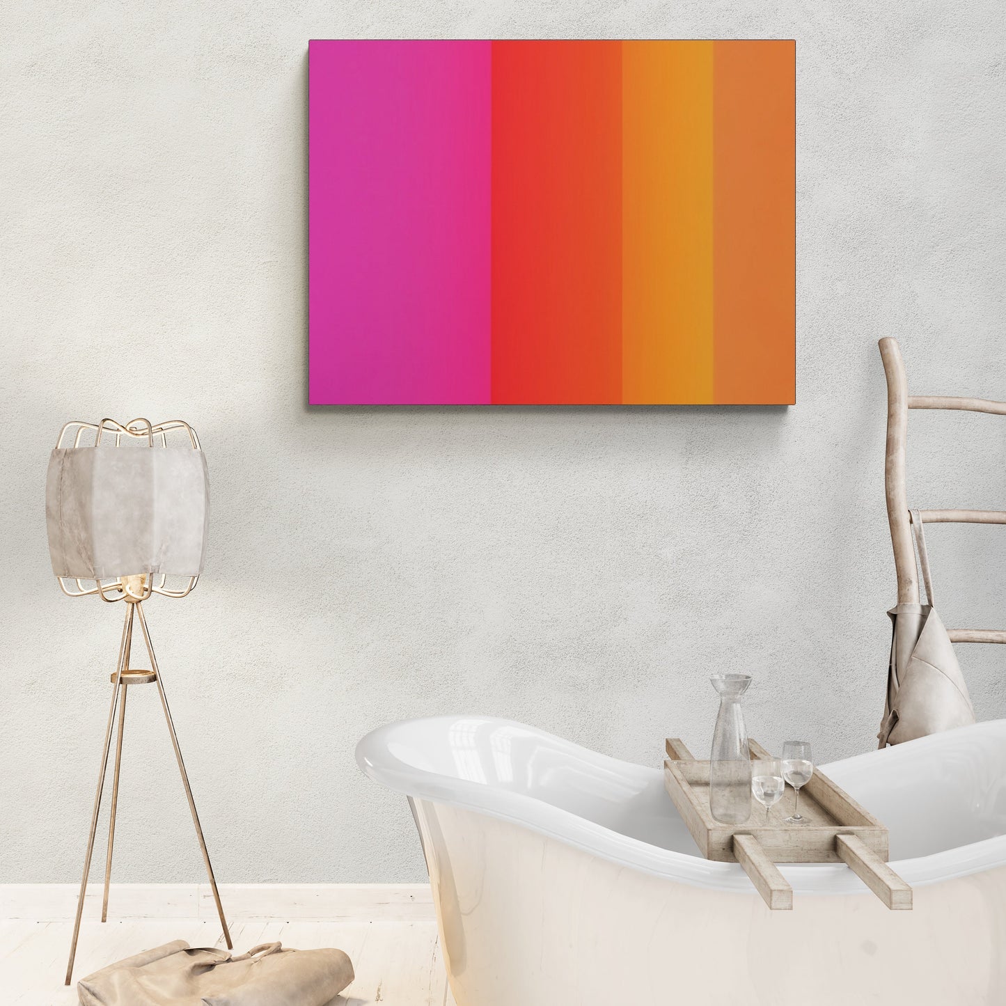 abstract pink orange prism, wall art, wall art canvas, wall art dcor, room wall dcor, unique art, contemporary art, modern wall art,