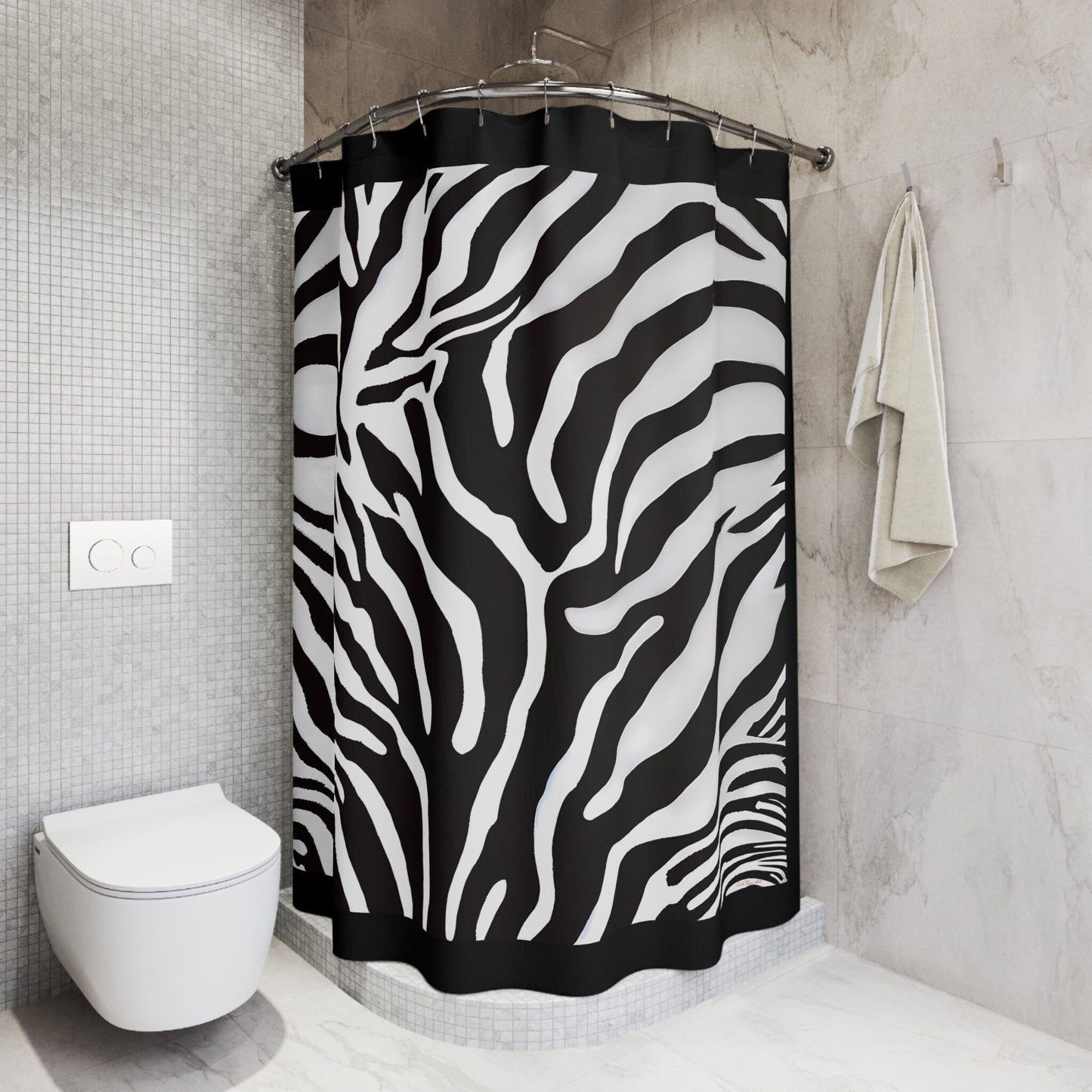 zebra print, animal print, shower curtain, home accessories, bathroom dcor, bathroom, home dcor, housewarming gift, shower room decor