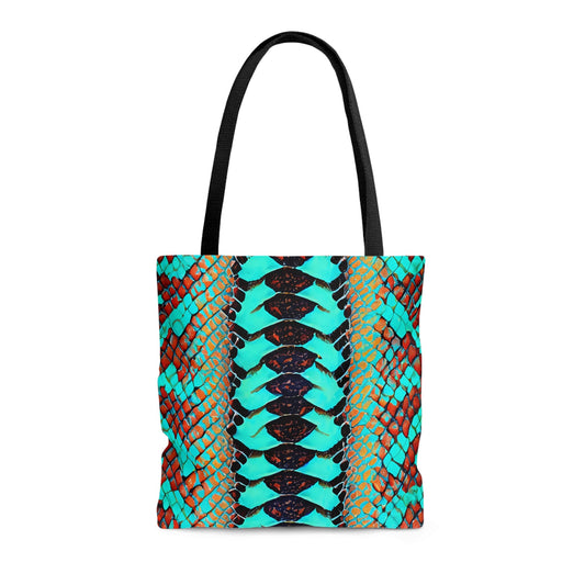 turquoise python snake print, bag, canvas bag, tote bag, gifts for women, oversized bag, reusable bag, shopping bag, tote bag for women