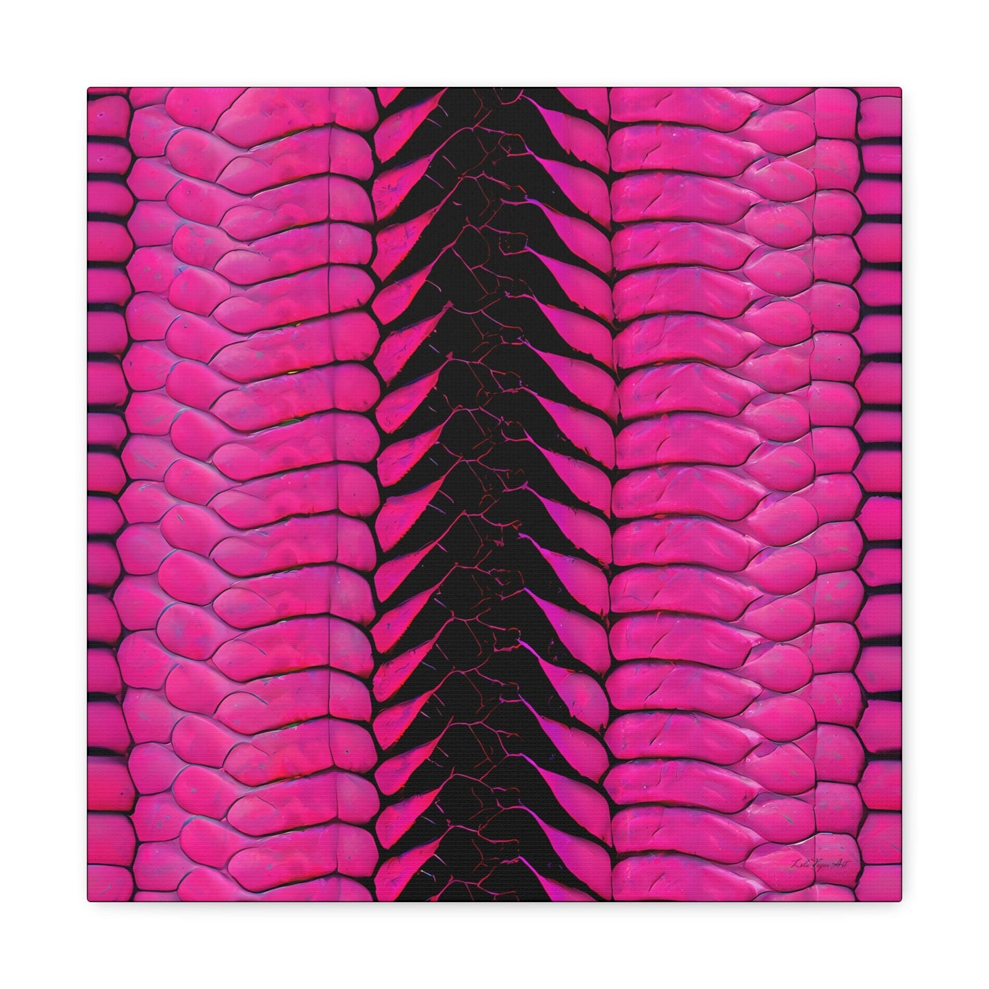 hot pink python snake skin canvas wall art, wall art, wall art canvas, wall art dcor, room wall dcor, unique art, exotic animal art