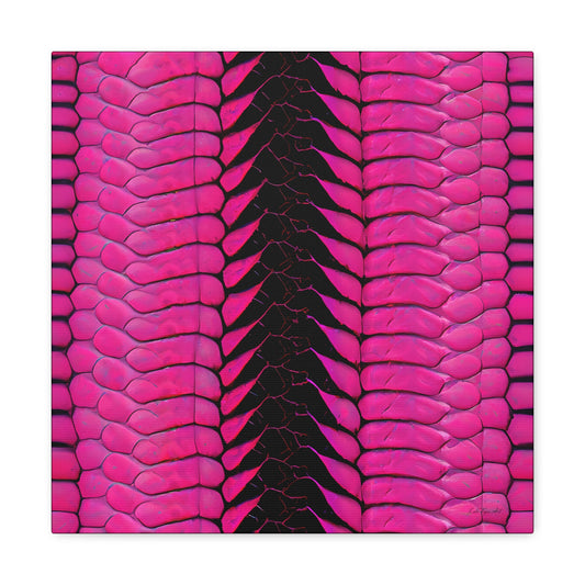 hot pink python snake skin canvas wall art, wall art, wall art canvas, wall art dcor, room wall dcor, unique art, exotic animal art - LOLA VEGAS ART