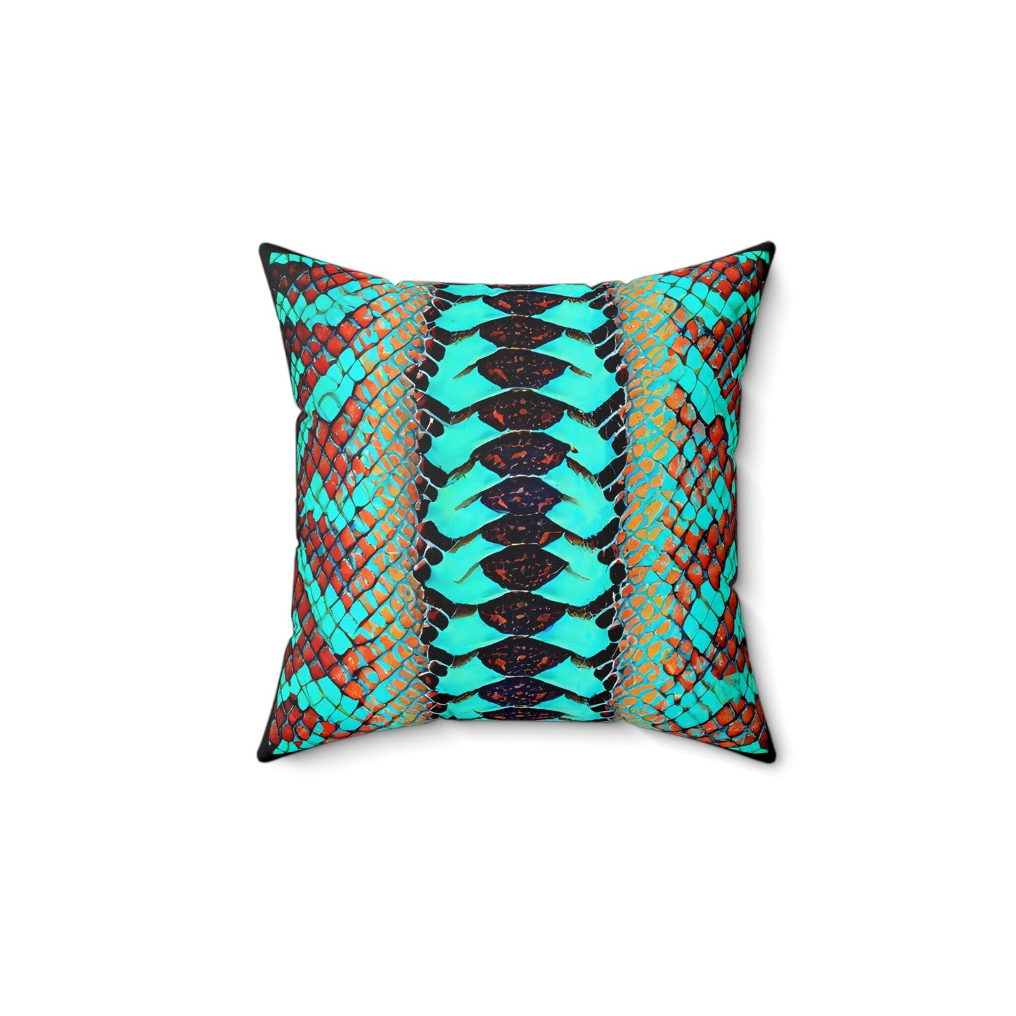 turquoise python snake print, decorative pillow, living room pillow, bedroom pillow, throw pillow, pillow, decorative pillows, accent pillow