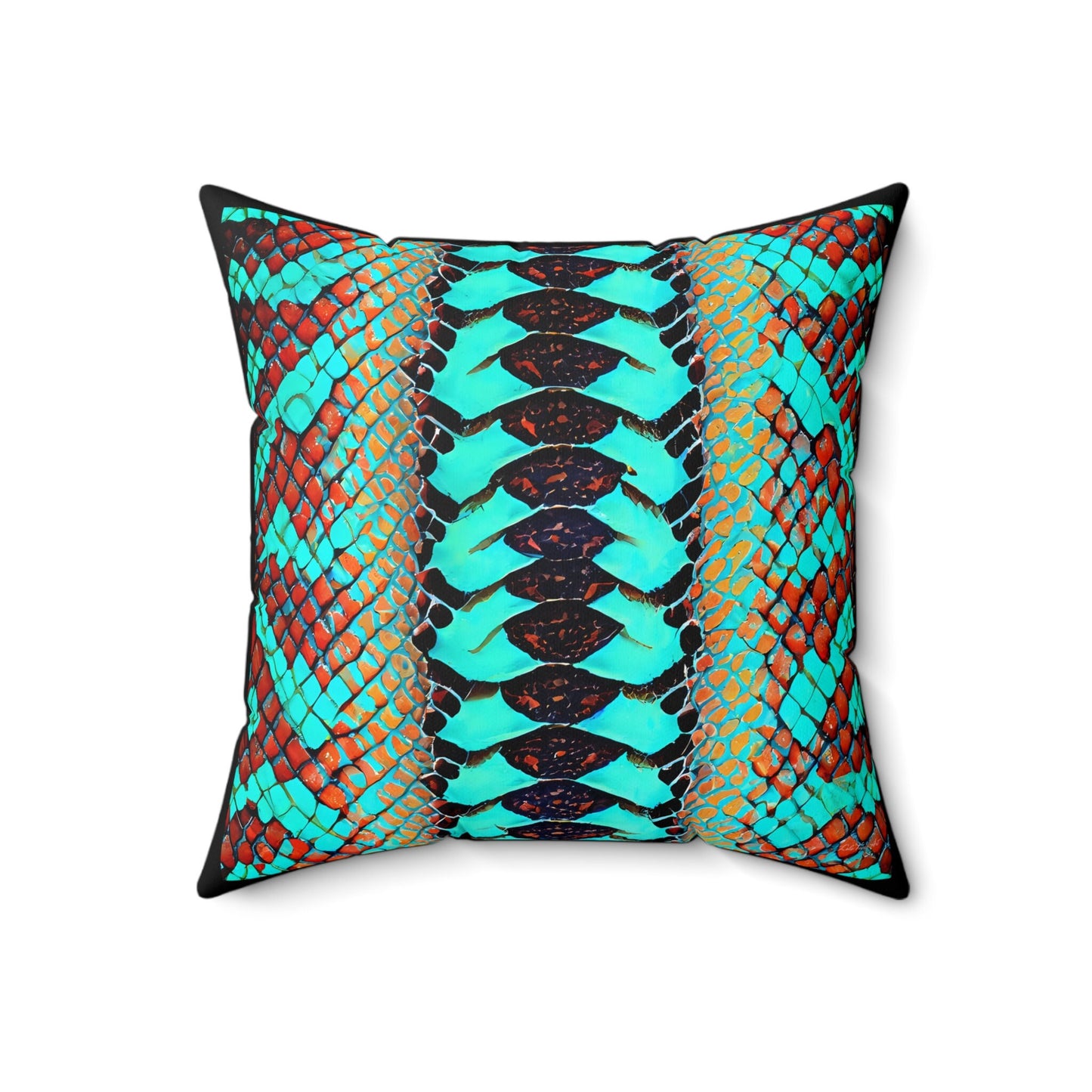 turquoise python snake print, decorative pillow, living room pillow, bedroom pillow, throw pillow, pillow, decorative pillows, accent pillow