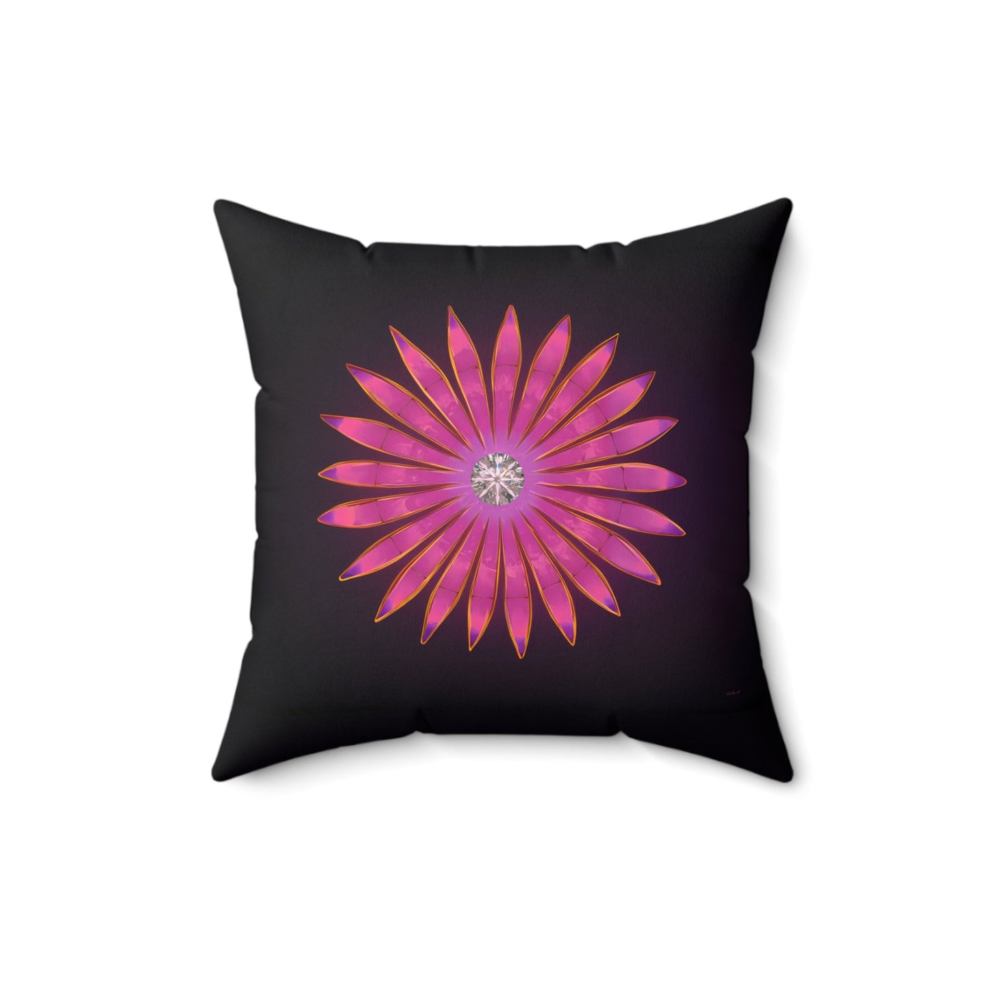 fuchsia diamond sunburst, decorative pillow, living room pillow, bedroom pillow, throw pillow, pillows, decorative pillows, accent pillow