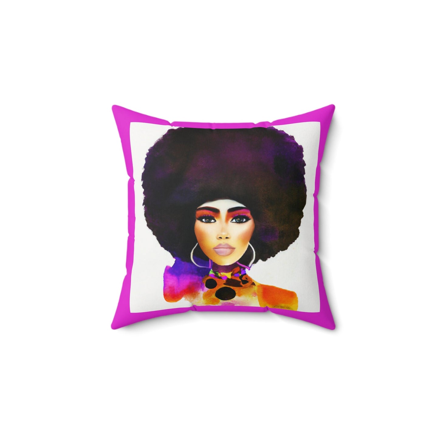 black woman, afro, decorative pillow, living room pillow, bedroom pillow, throw pillow, pillows, cushions, decorative pillows, accent pillow