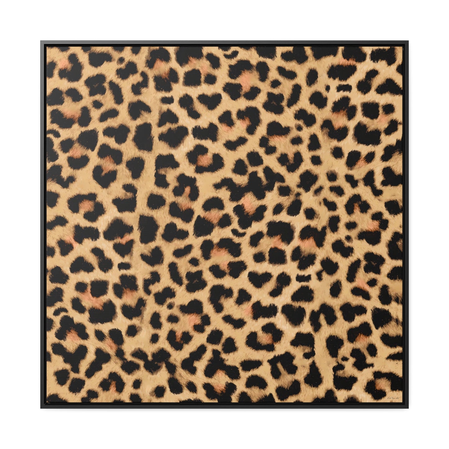 leopard print square canvas frame wall art, wall art in frame, wall art with frame, wall art framed, big cat, wall art living room framed,