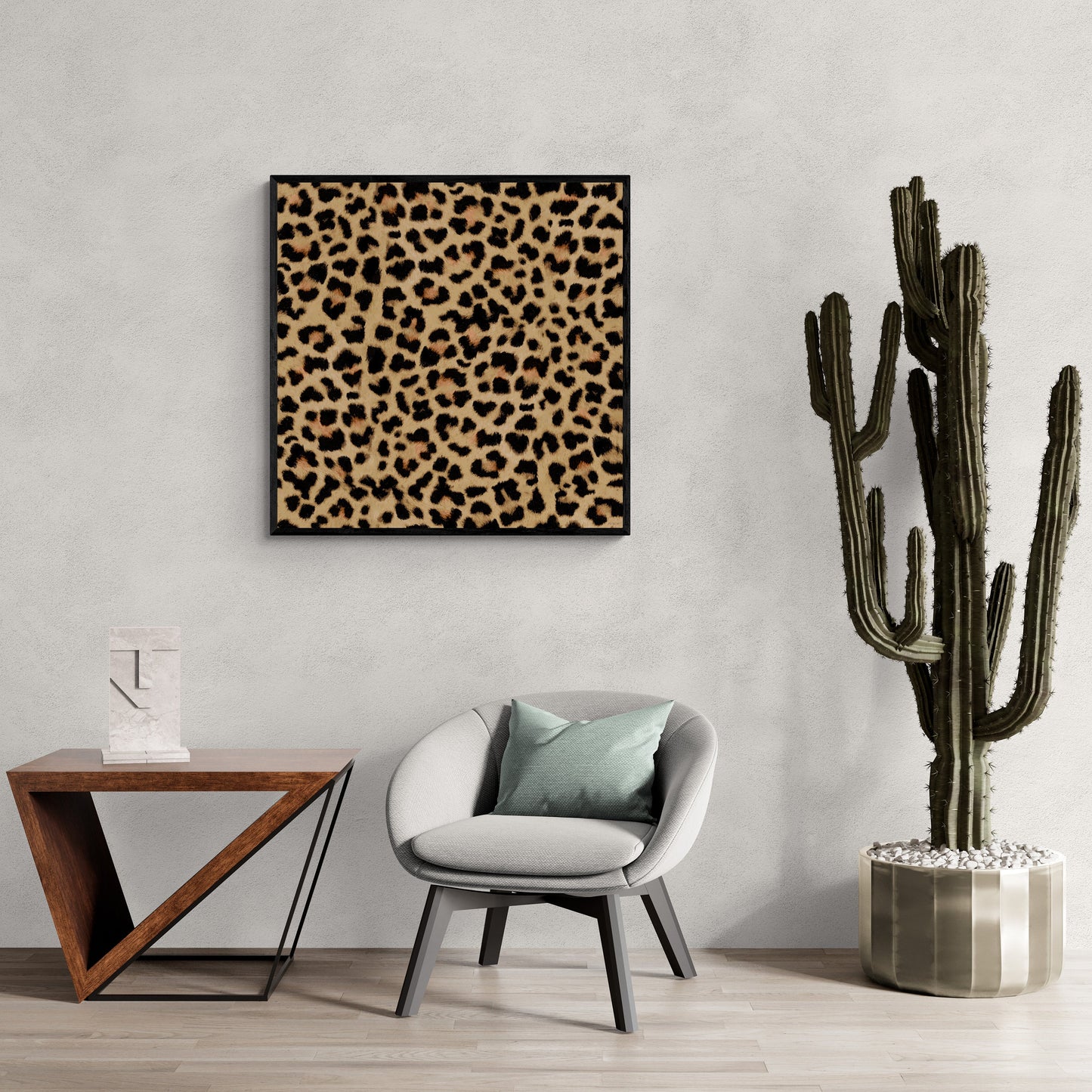 leopard print square canvas frame wall art, wall art in frame, wall art with frame, wall art framed, big cat, wall art living room framed,