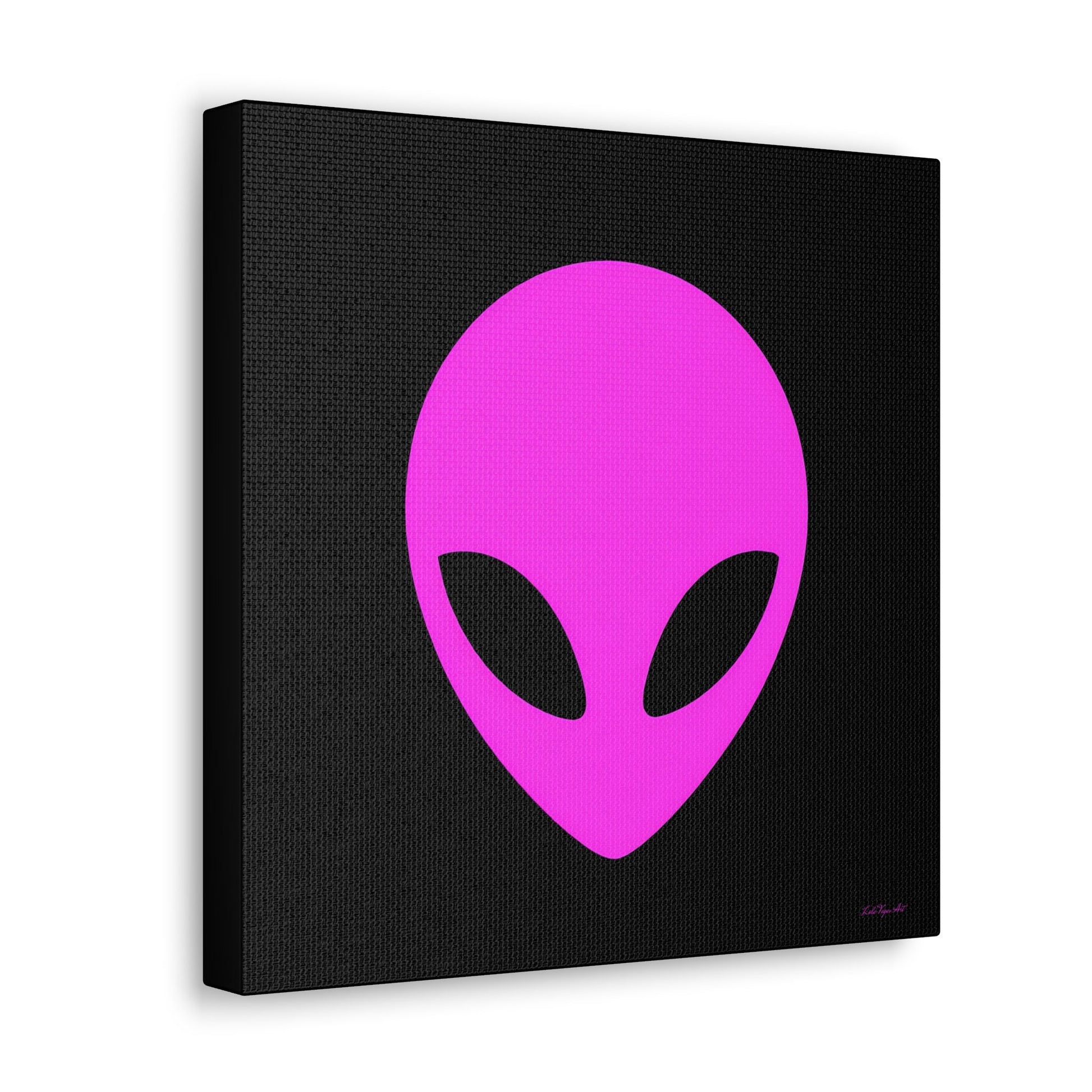 pink alien, extraterrestrial, wall art, wall art canvas, wall art dcor, room wall dcor, unique, quirky, large wall art, e.t., et, space - LOLA VEGAS ART